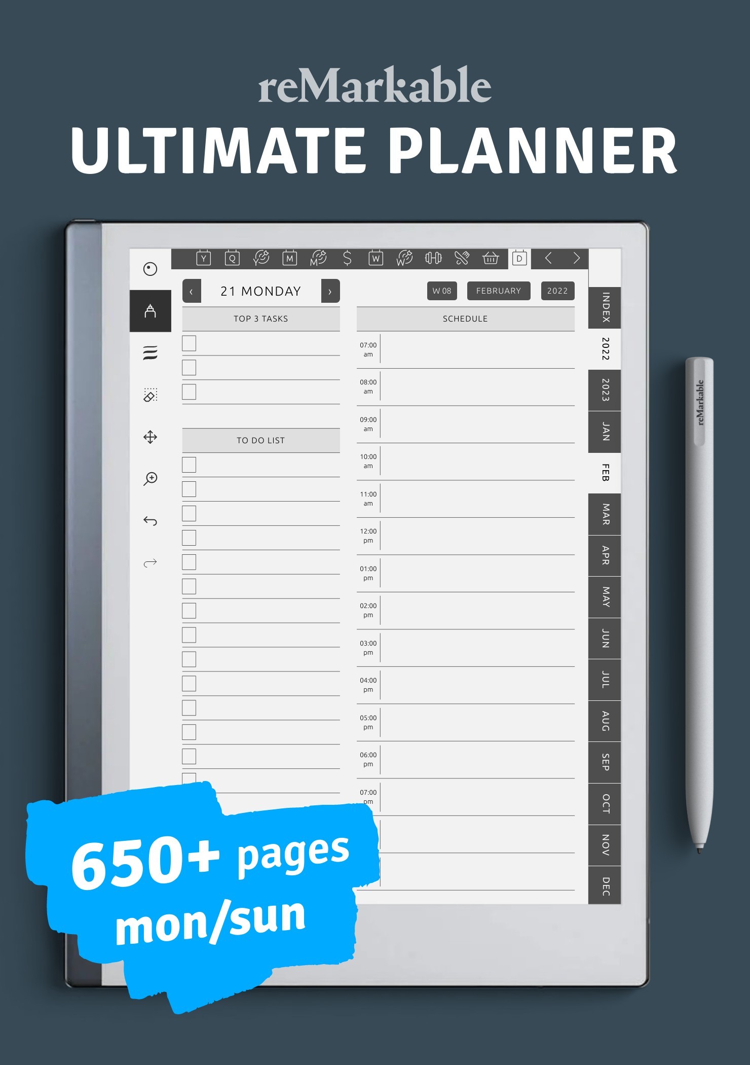 Remarkable 2 Template, Digital Habit Tracker, Digital Planner, Goal  Tracker, Routine Tracker, Motivation Planner, Made for Remarkable Tablet 