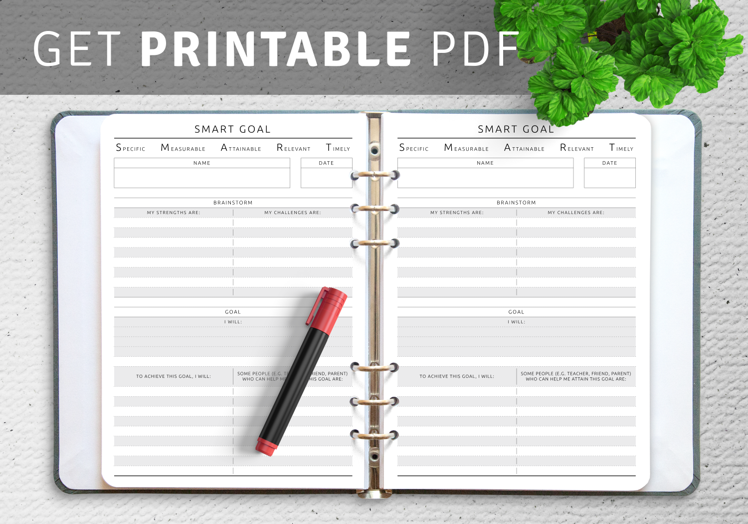 Printable SMART Goal Templates PDF