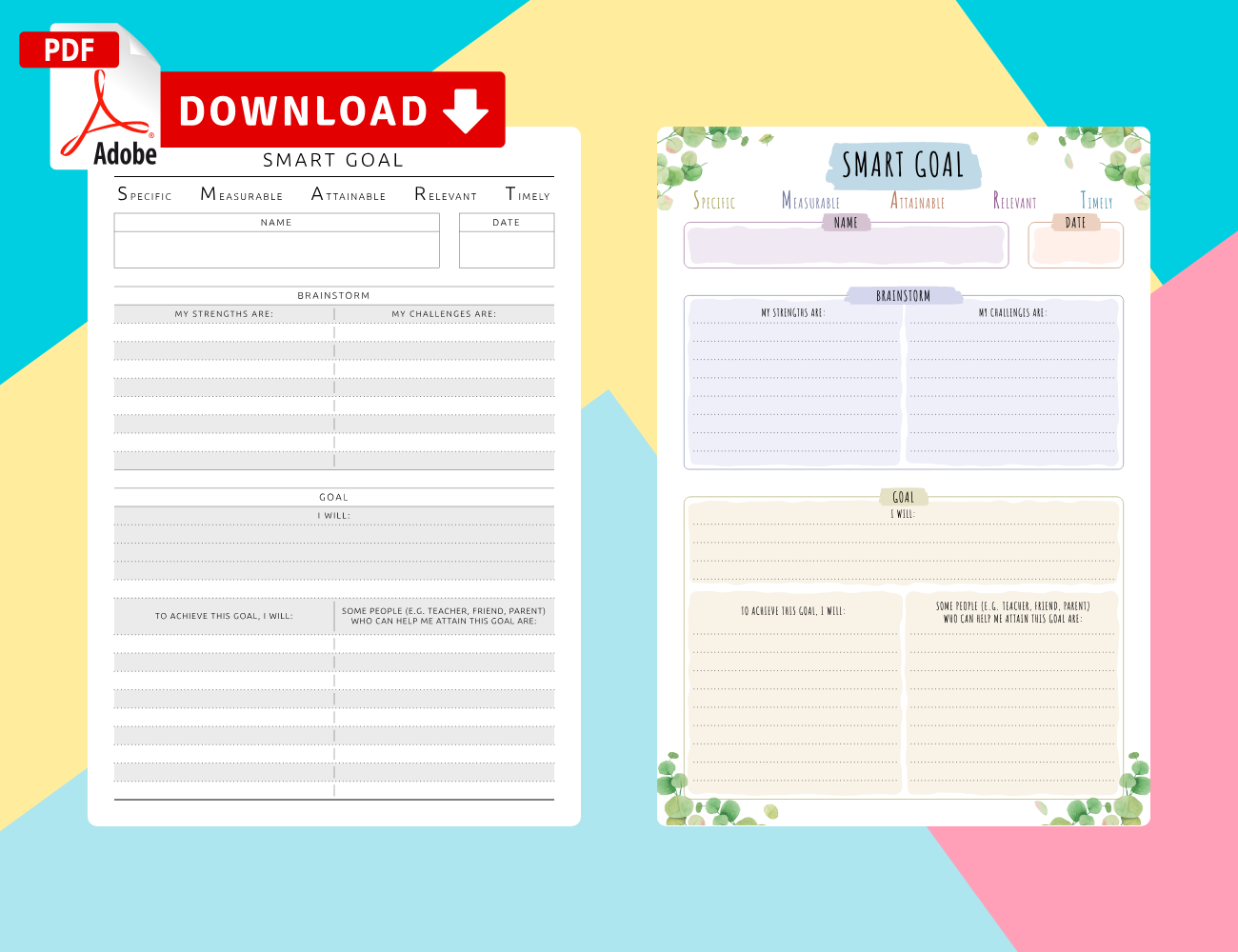 Printable SMART Goal PDF Template
