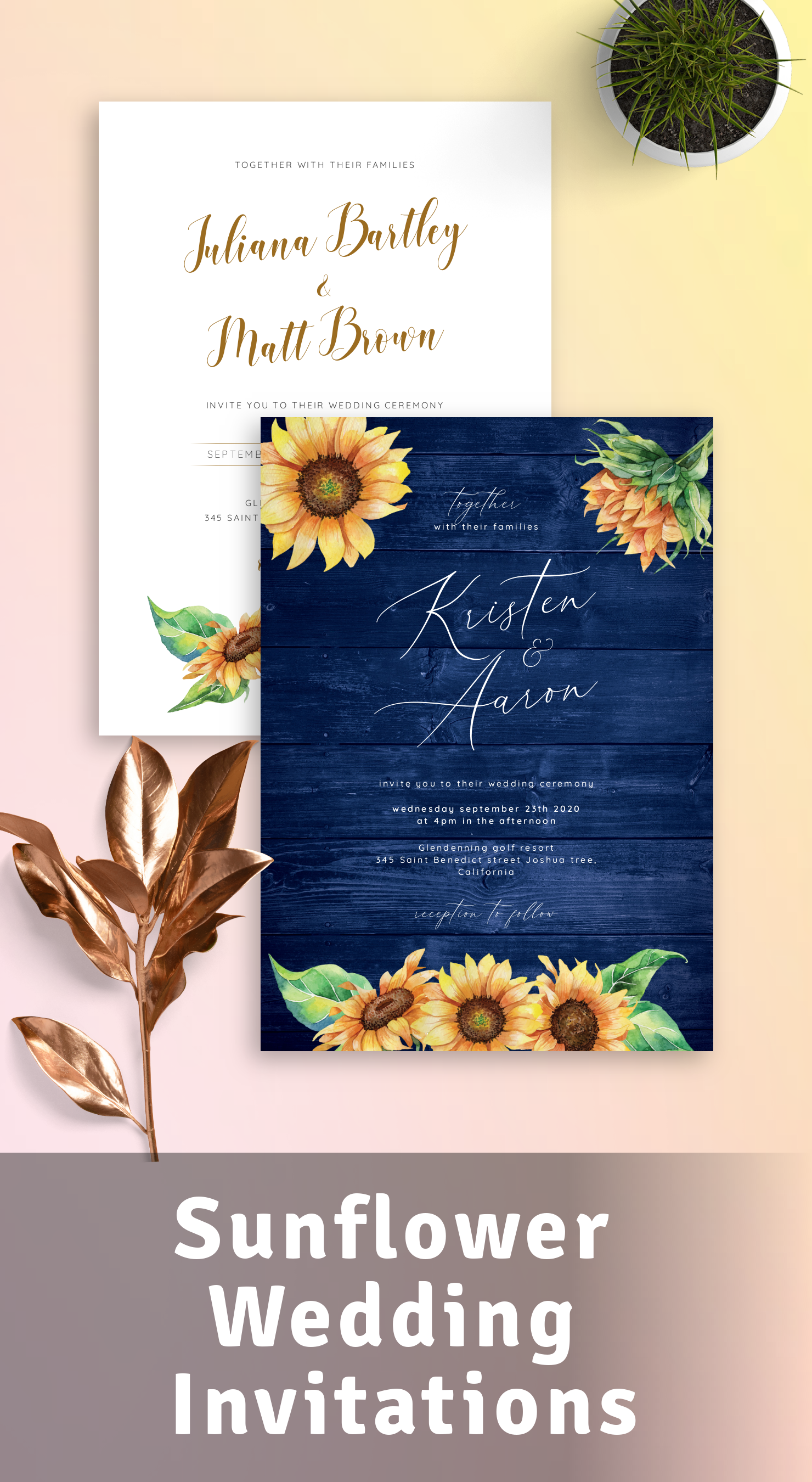 Best Sunflower Wedding Invitations
