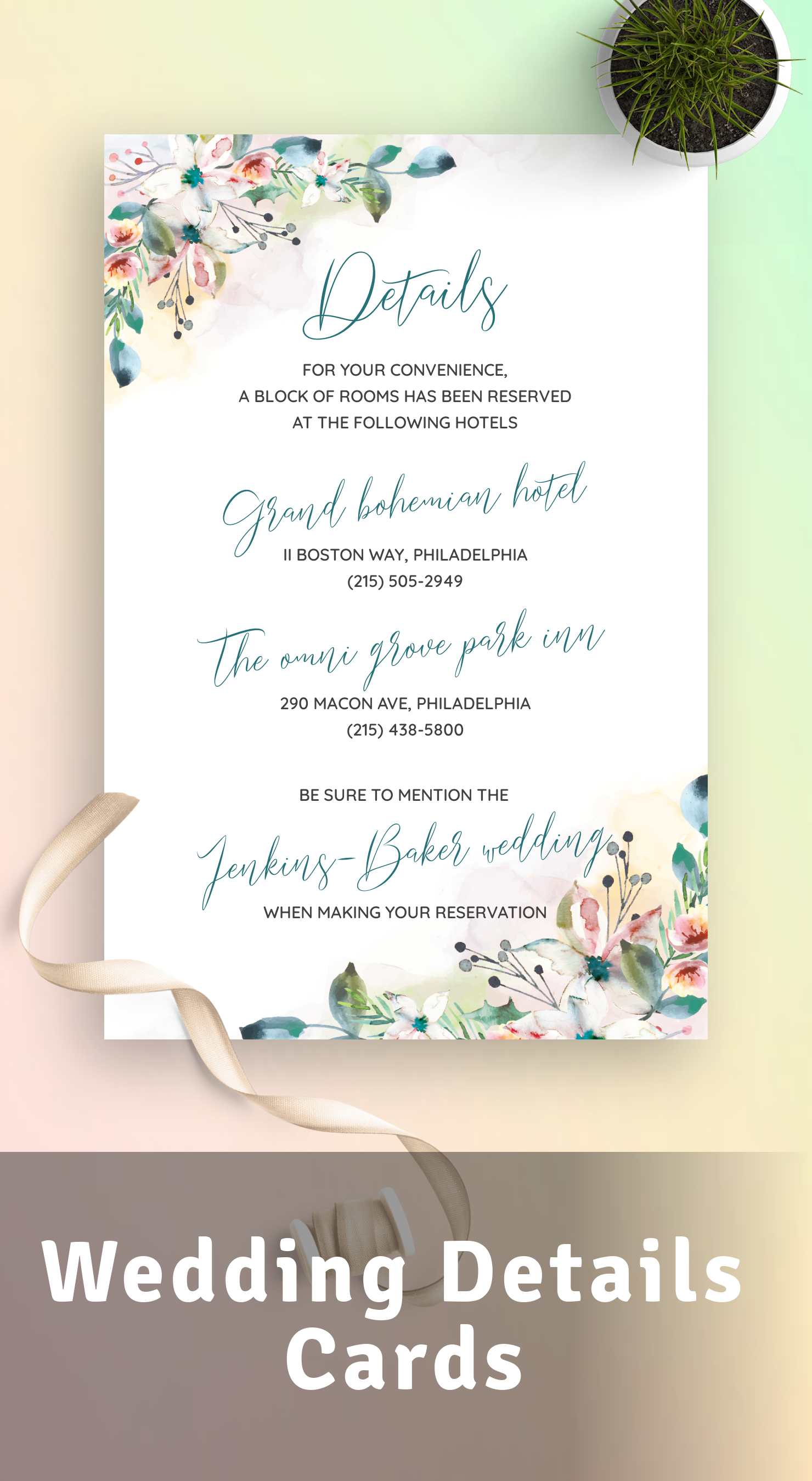 Get Wedding Details Cards