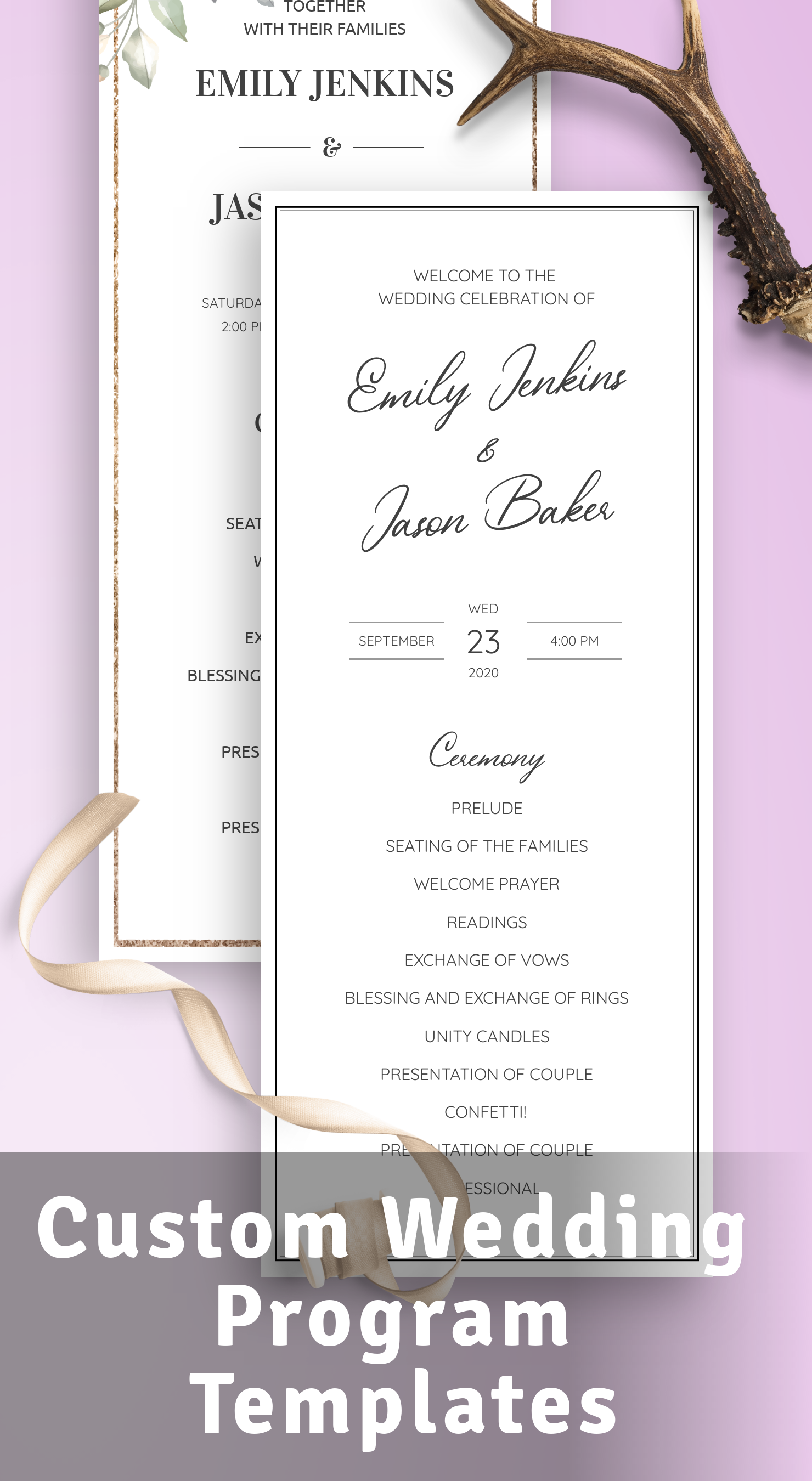 Wedding Programs Printable Kit