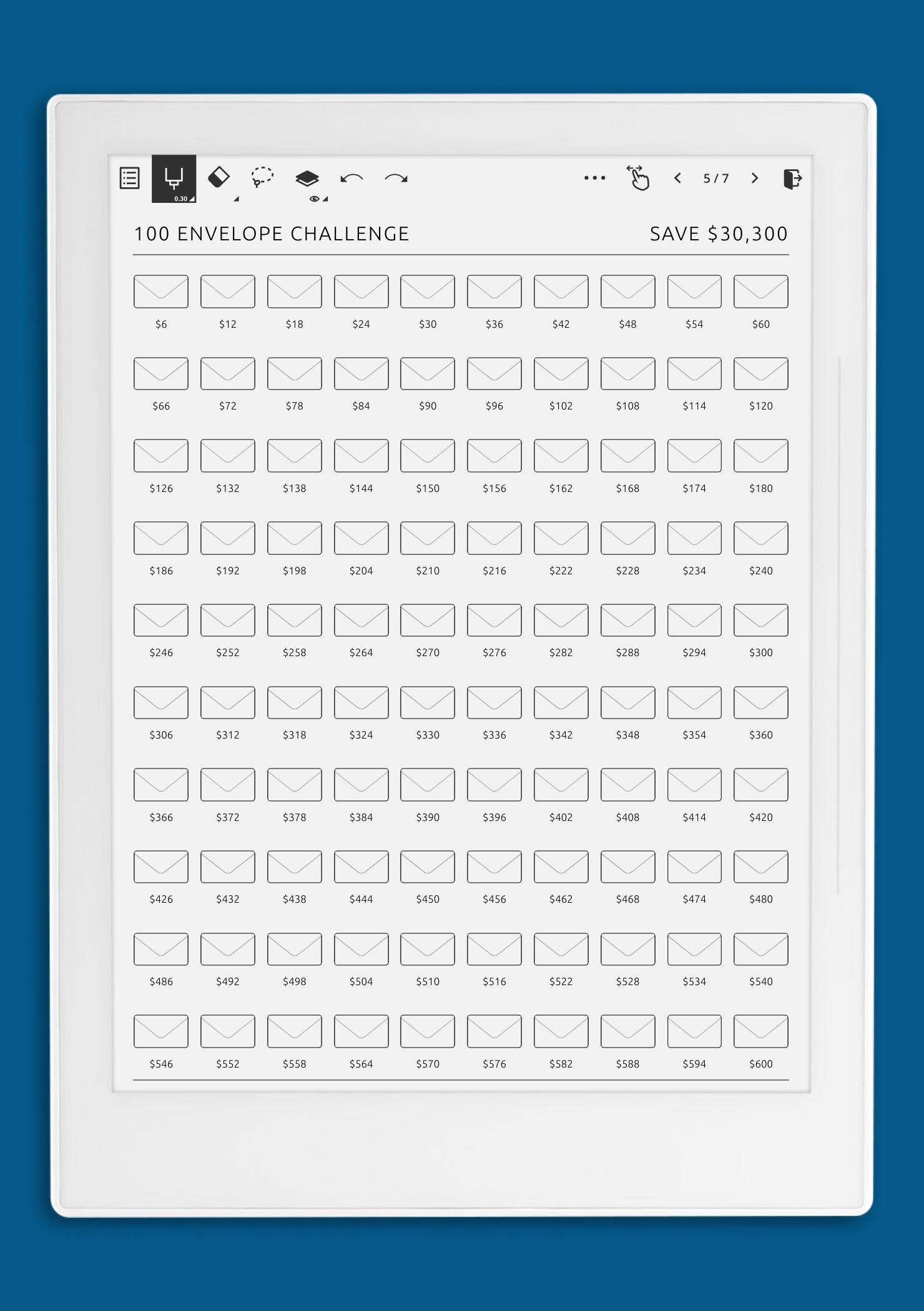 100 French Challenge Envelopes Printable Challenge Sheet A6/A5/A4, PDF to  Download, Budget Envelopes, Budget Challenge -  New Zealand