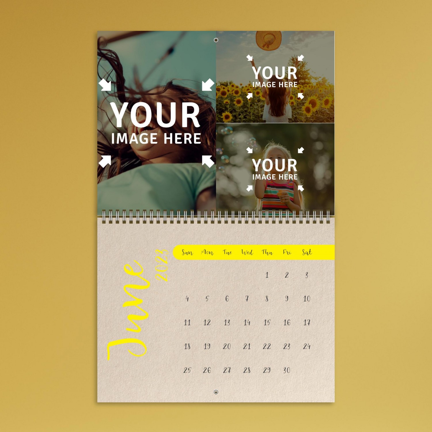 Custom Photo Wall Calendar - Add photos and customize online