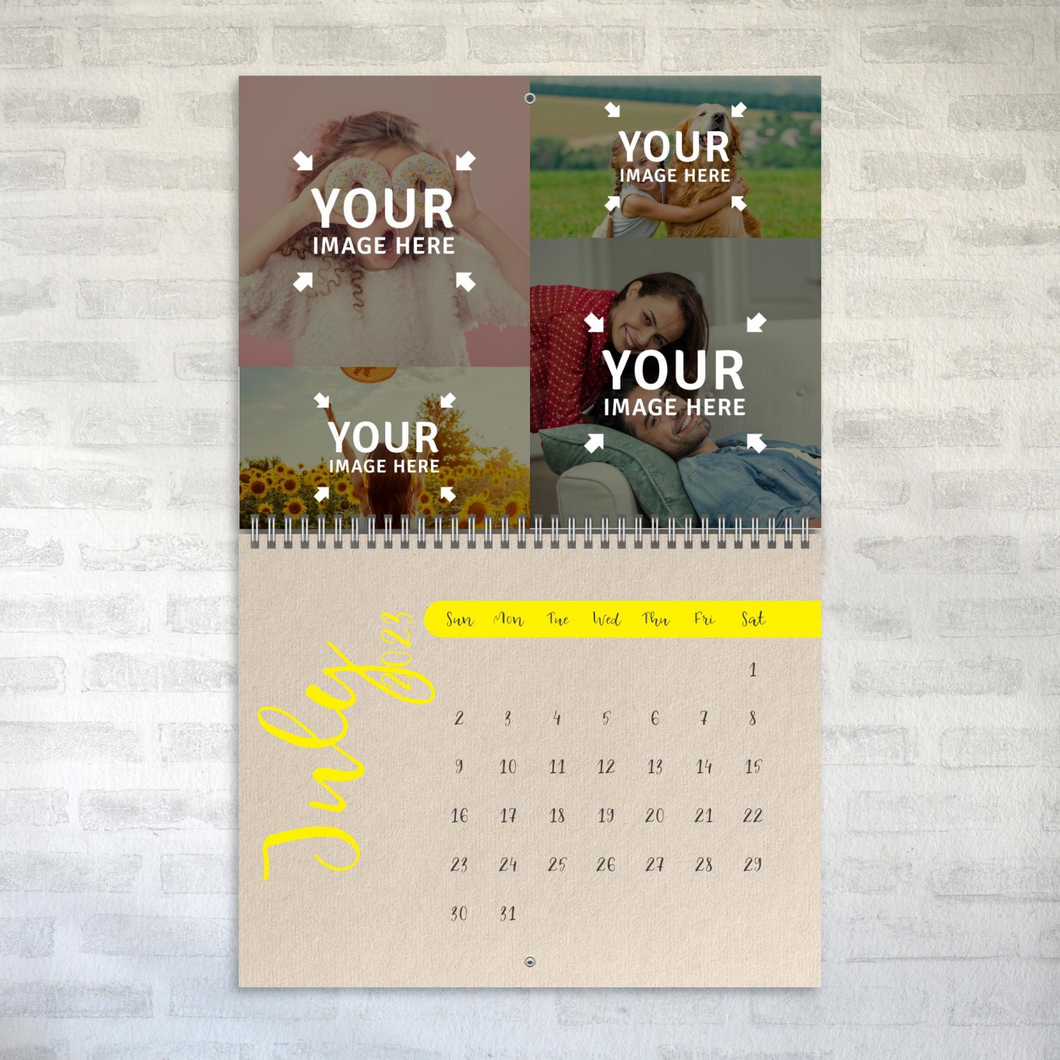 Custom Photo Wall Calendar - Add photos and customize online