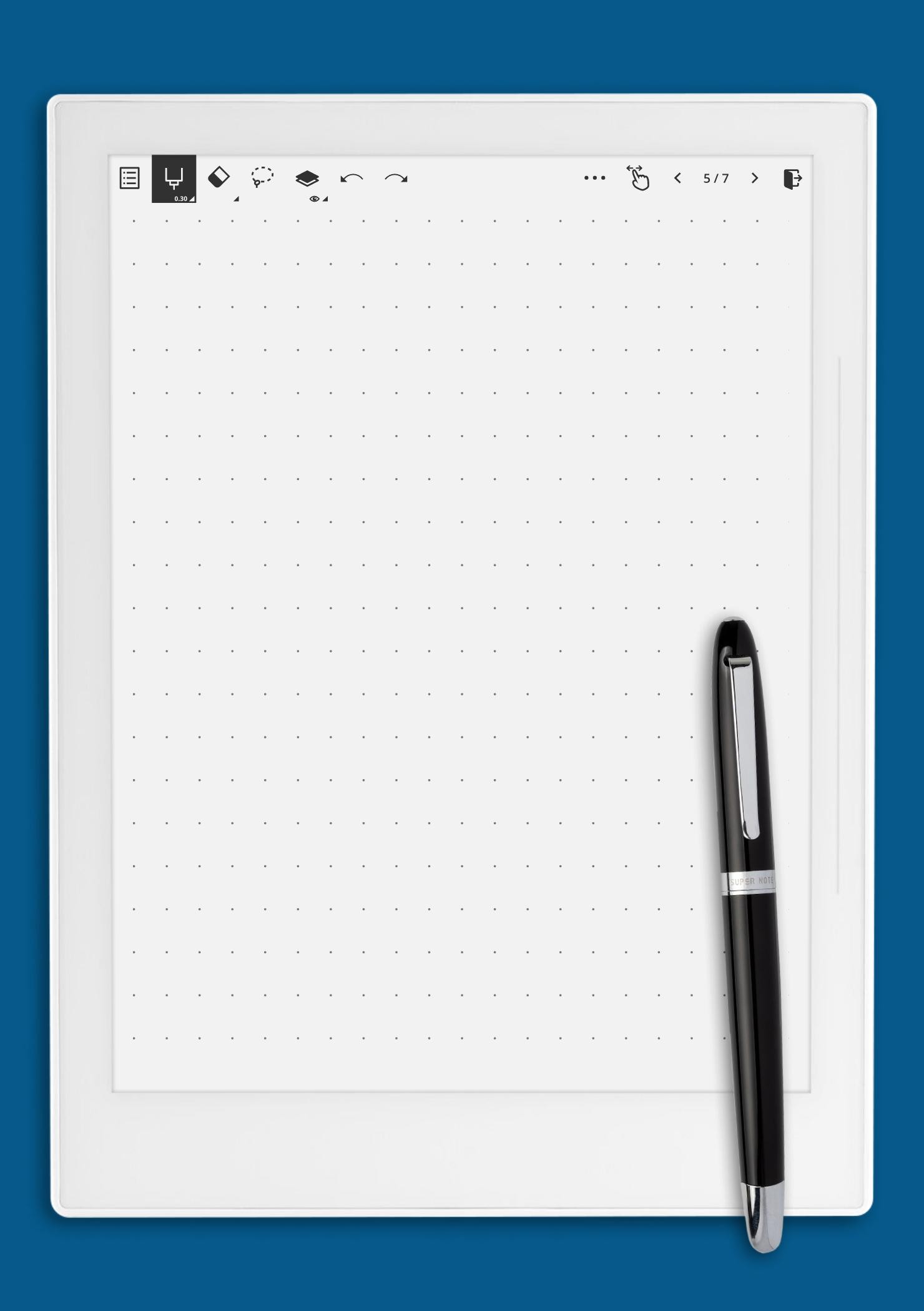 Blank & Dot Grid Paper Printable, A4/a5/letter/half Size, Instant