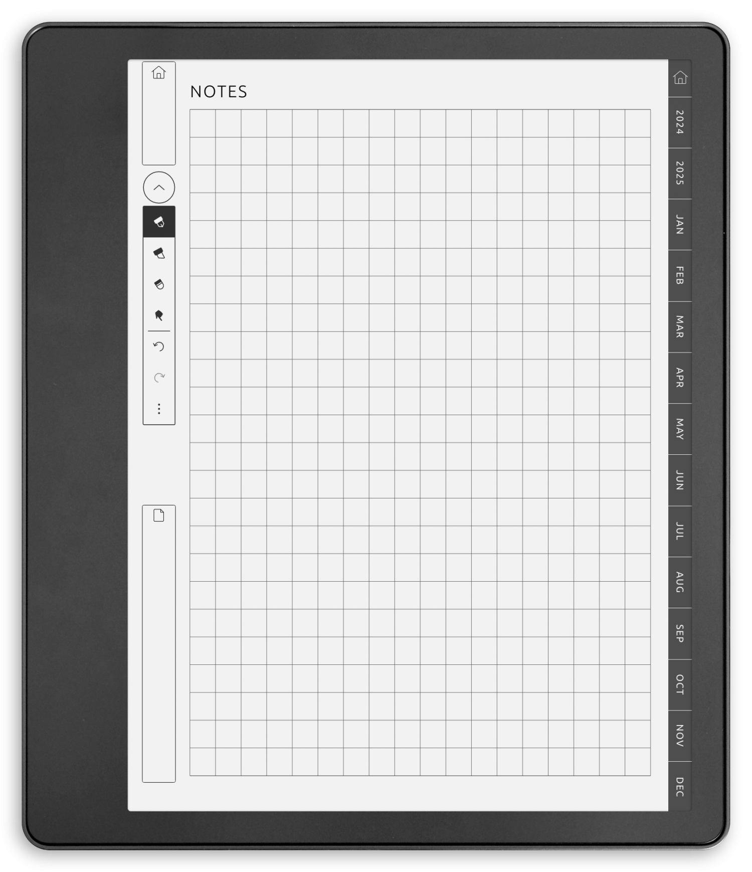 Kindle Scribe Daily Notes - Square Grid Journal - Portrait Original Theme