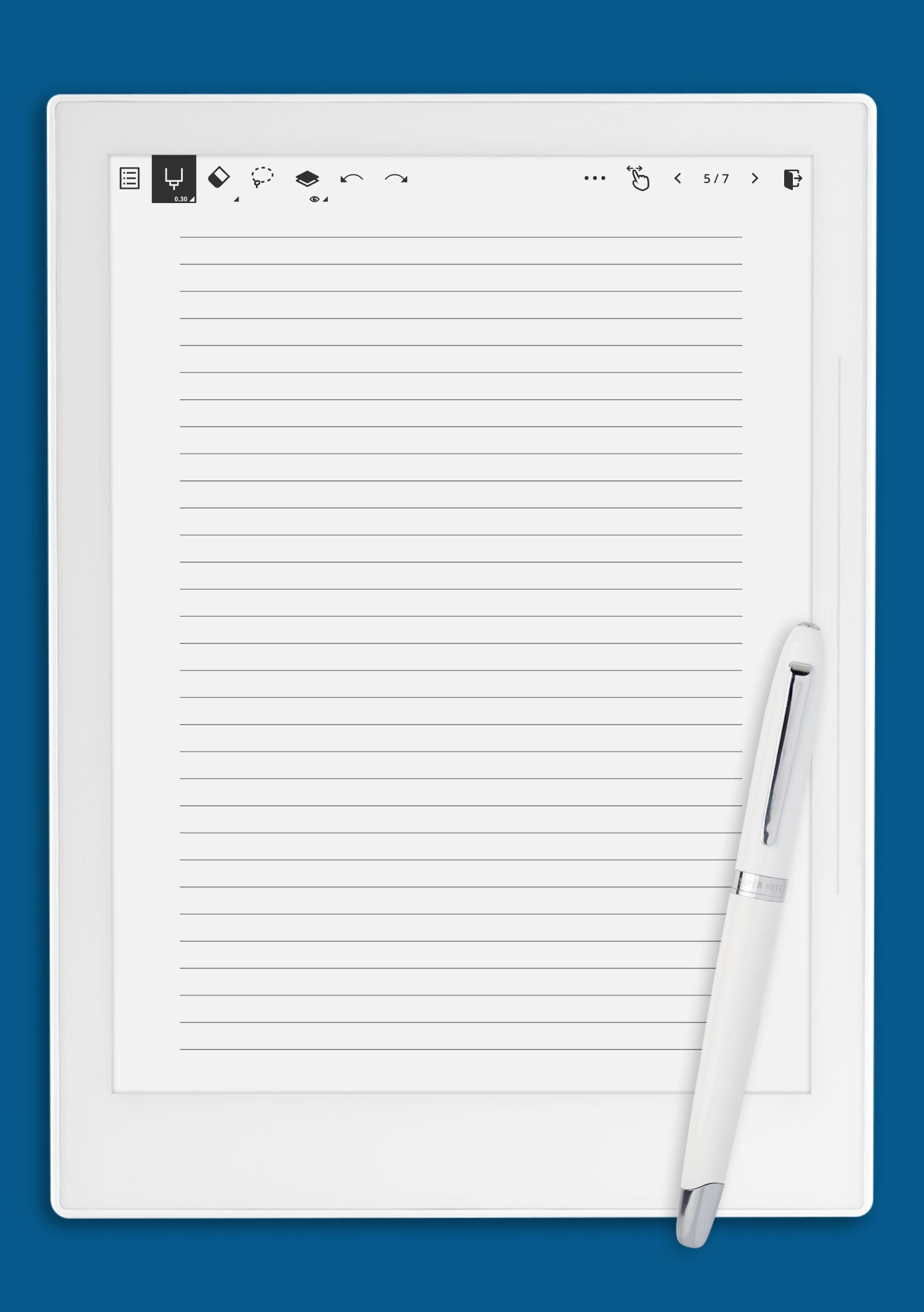 Download Printable Lined Paper Template - Narrow Ruled 1/4 inch PDF