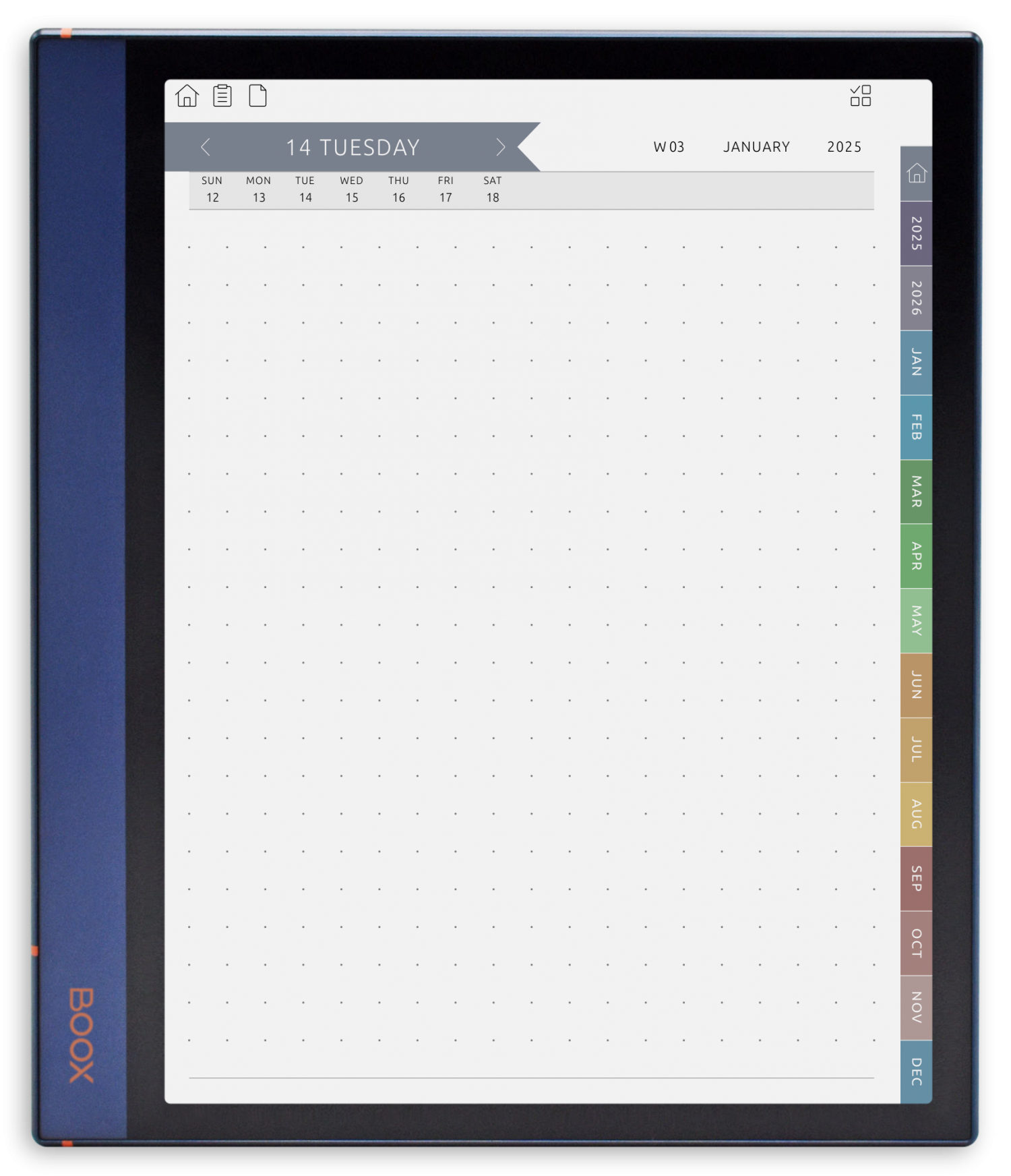 ONYX BOOX - Bullet Journal - Portrait Elegant-Color Theme