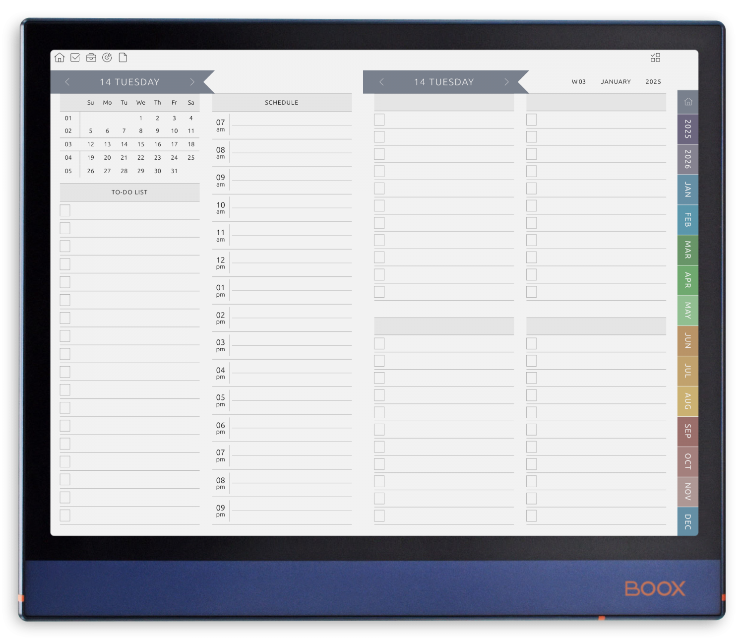 ONYX BOOX - To-Do List - Landscape Elegant-Color Theme