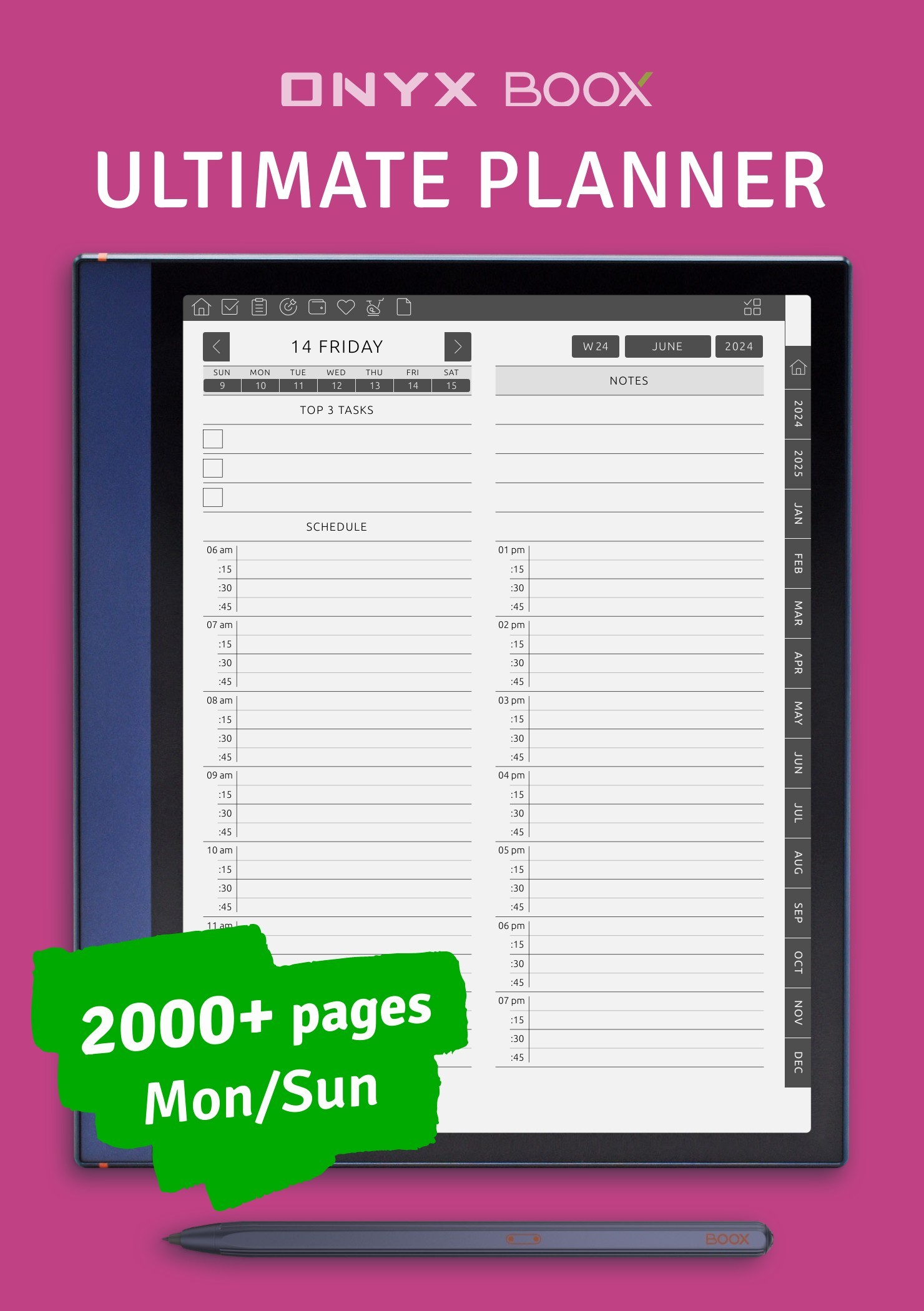 Download Ultimate Digital Planner for ONYX BOOX