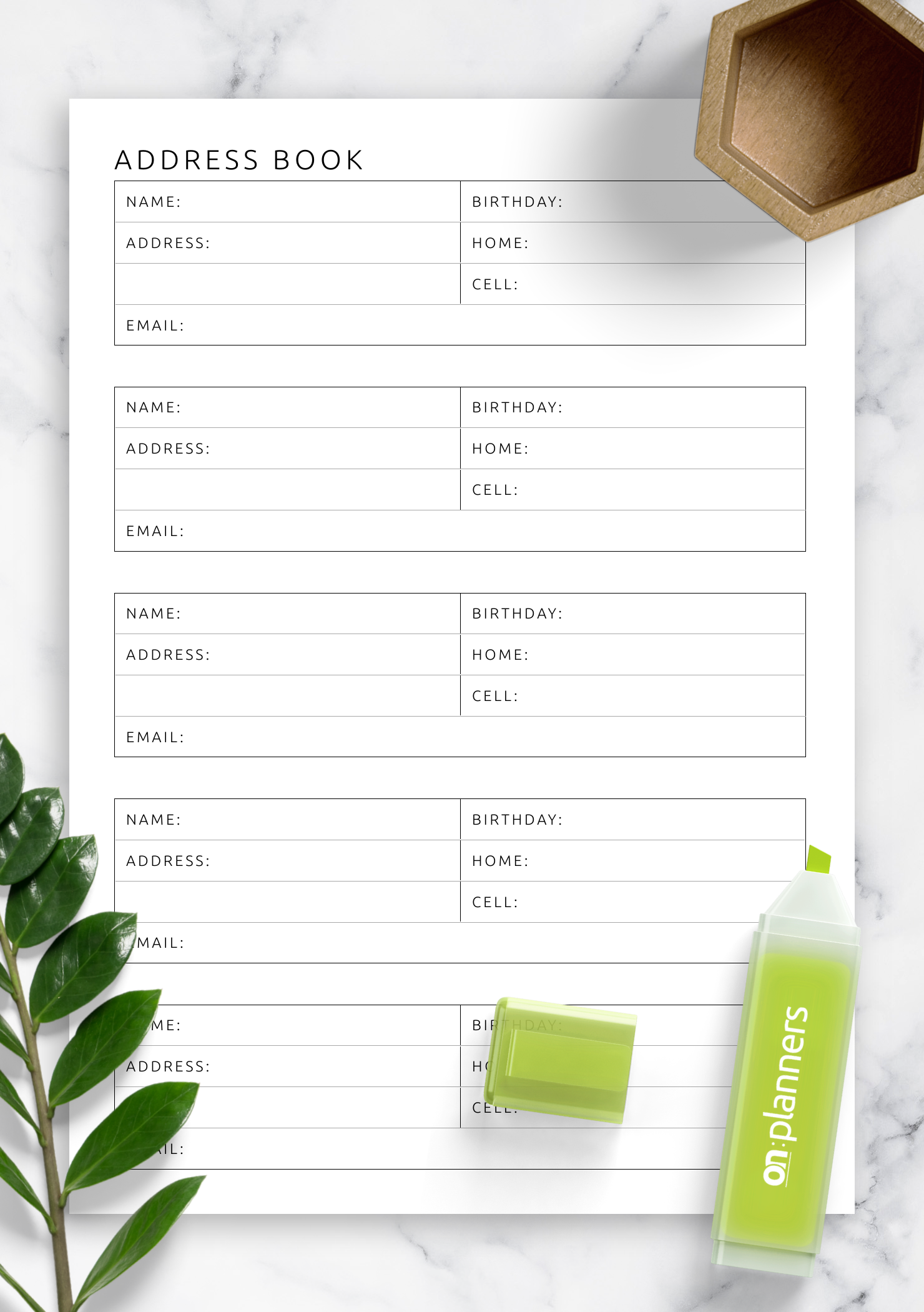 printable-address-book-list