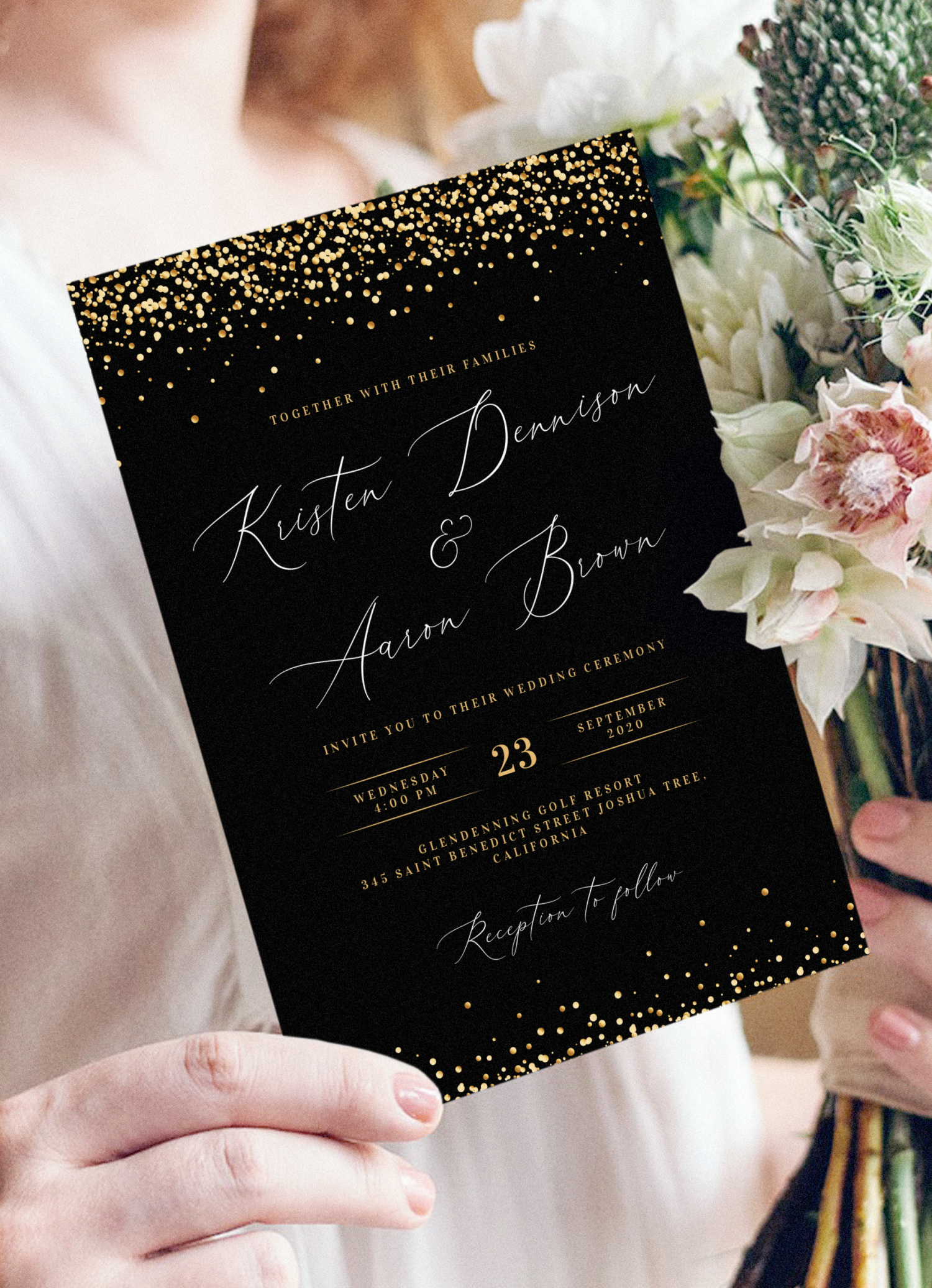 Invitation Templates Black And Gold