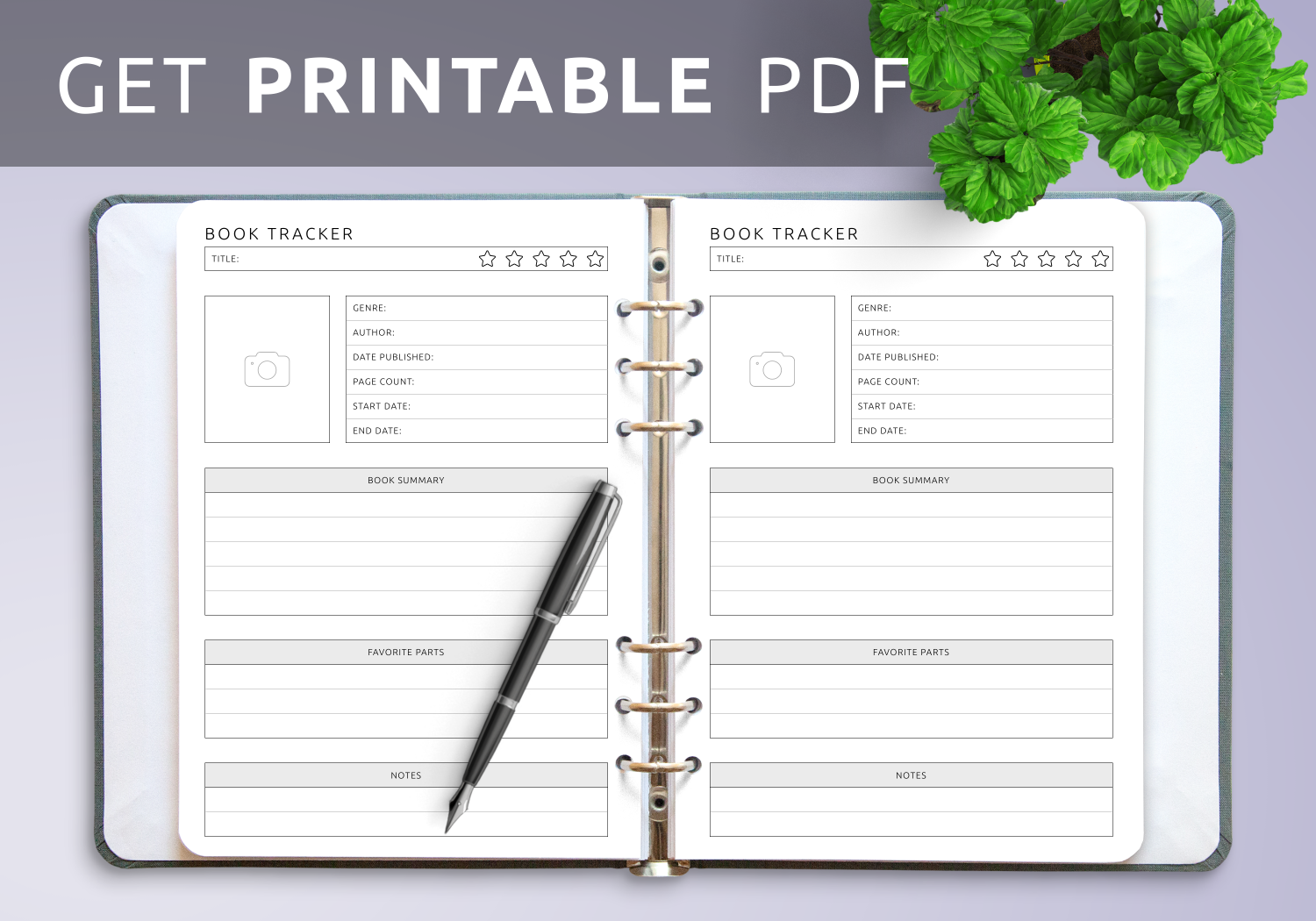 Download Printable Book Tracker Template PDF