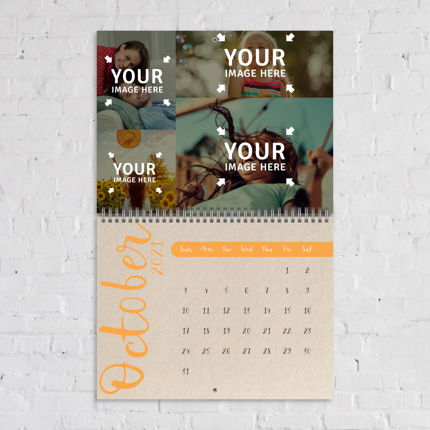 Custom Photo Wall Calendar Add photos and customize online