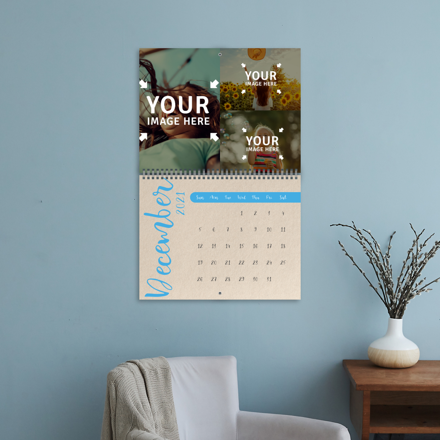 Custom Printed Wall Calendars With Company Logo - Bank2home.com
