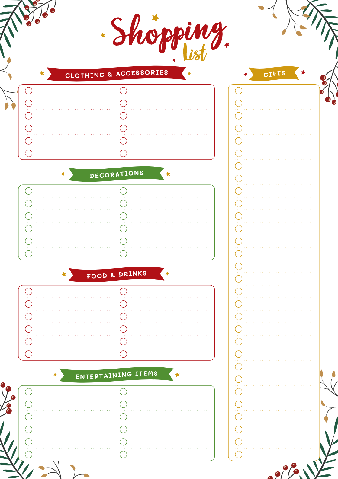 Download Printable Christmas Party Planner PDF