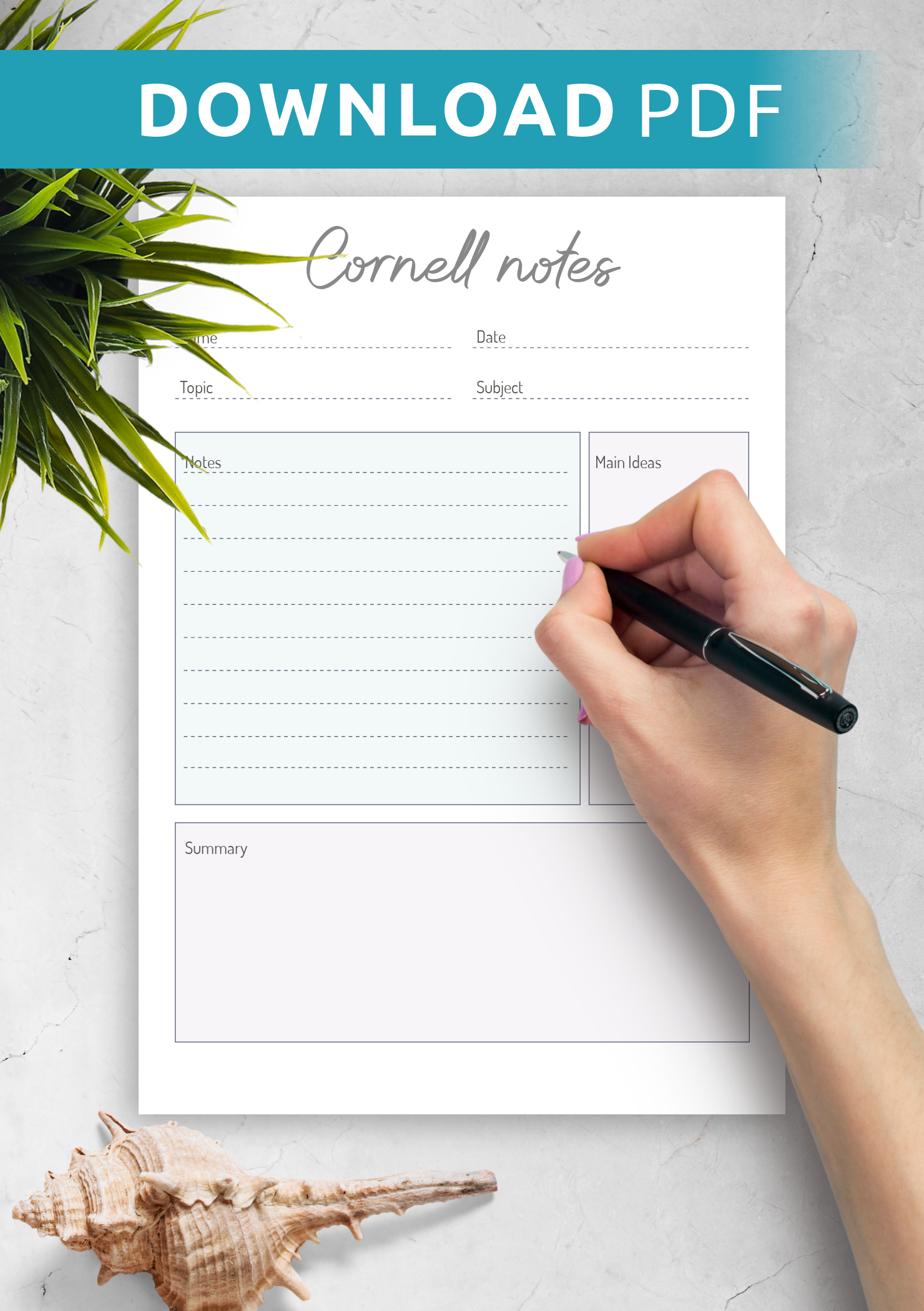 Cornell Note Taking Method - Introduction and Template