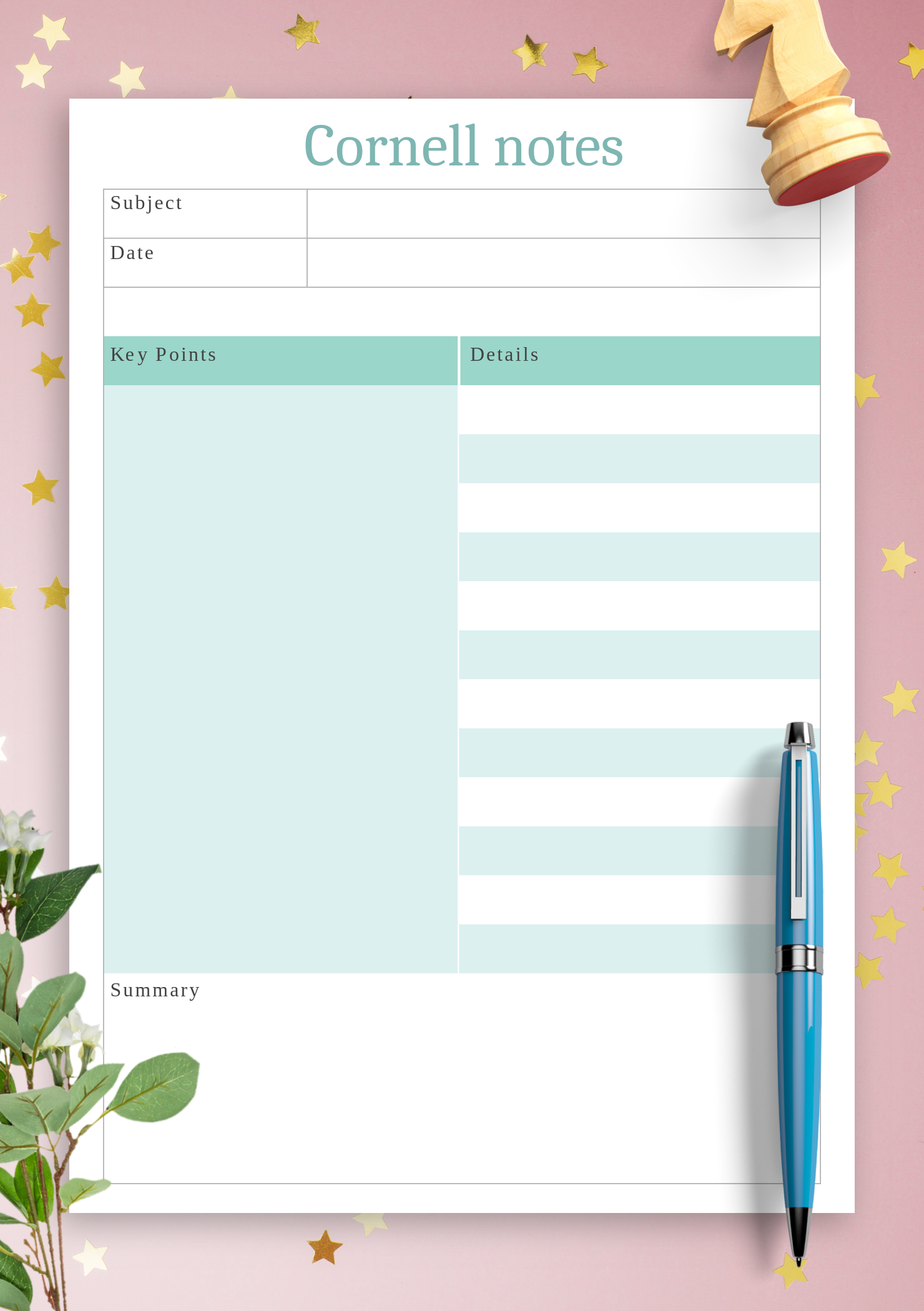 cornell notes template evernote login