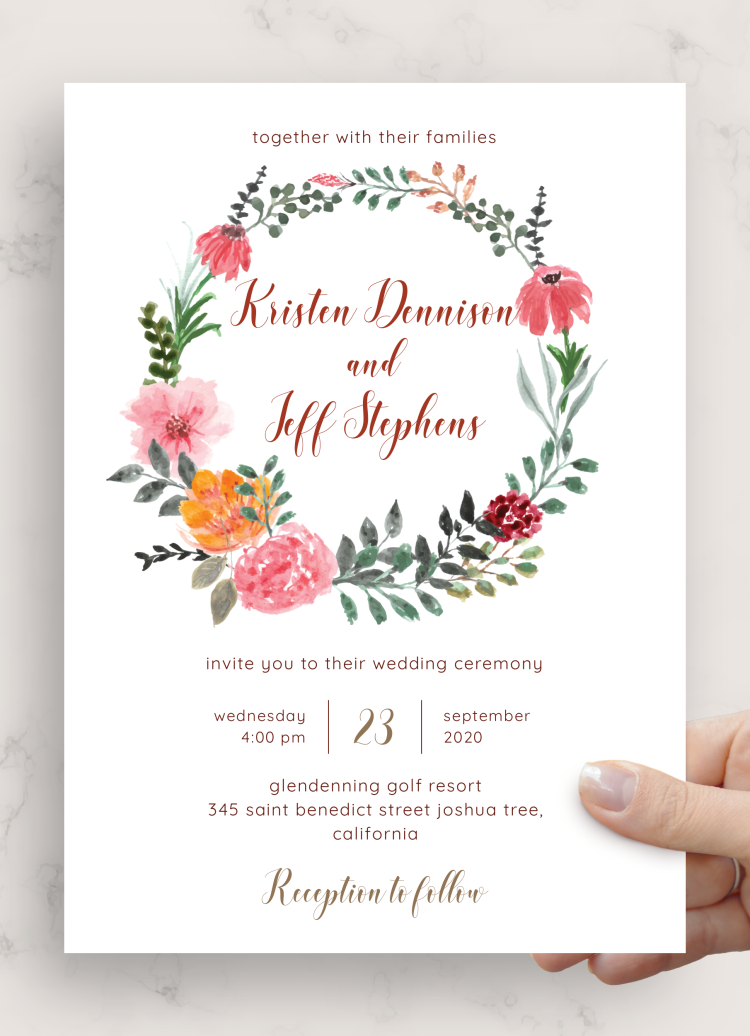 Free Printable Wedding Invitation Templates Pdf