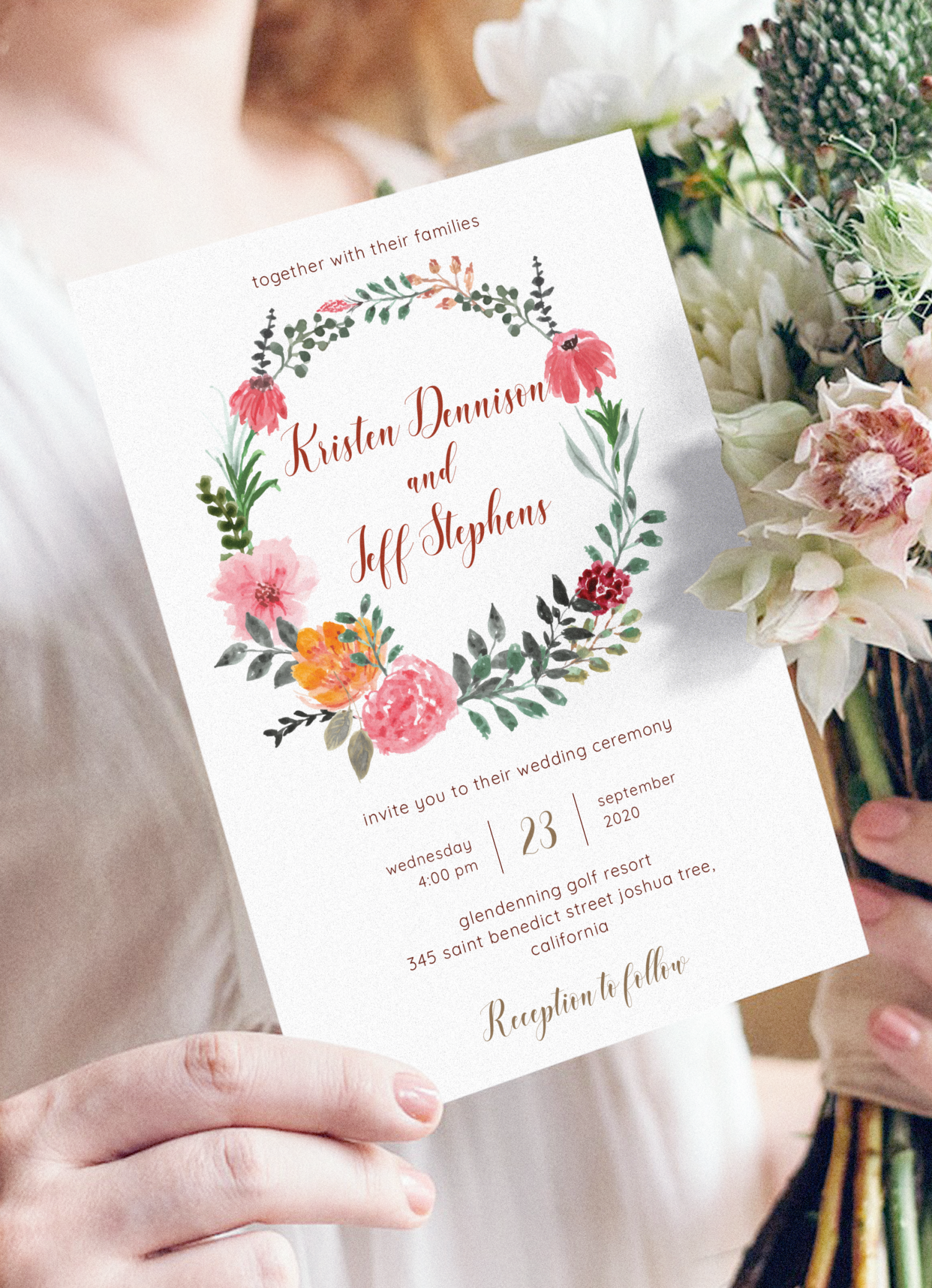 Download Printable Country Rustic Wedding Invitation PDF