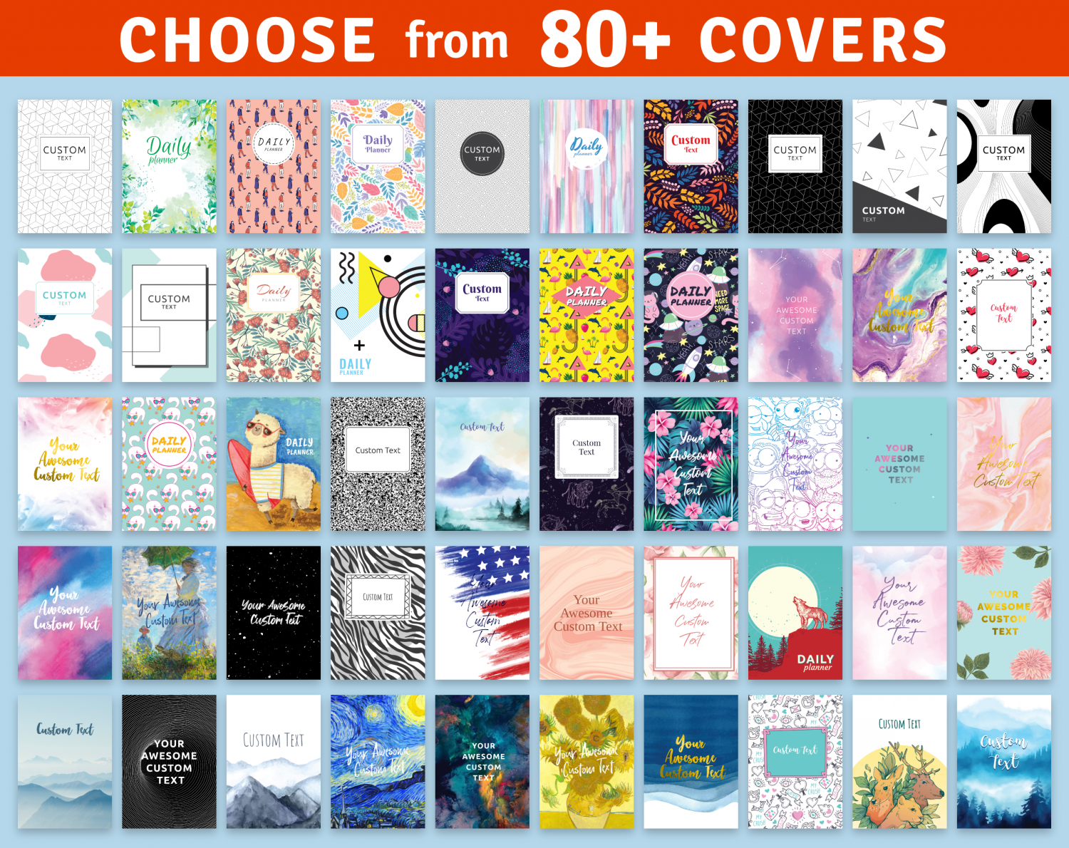 planner covers