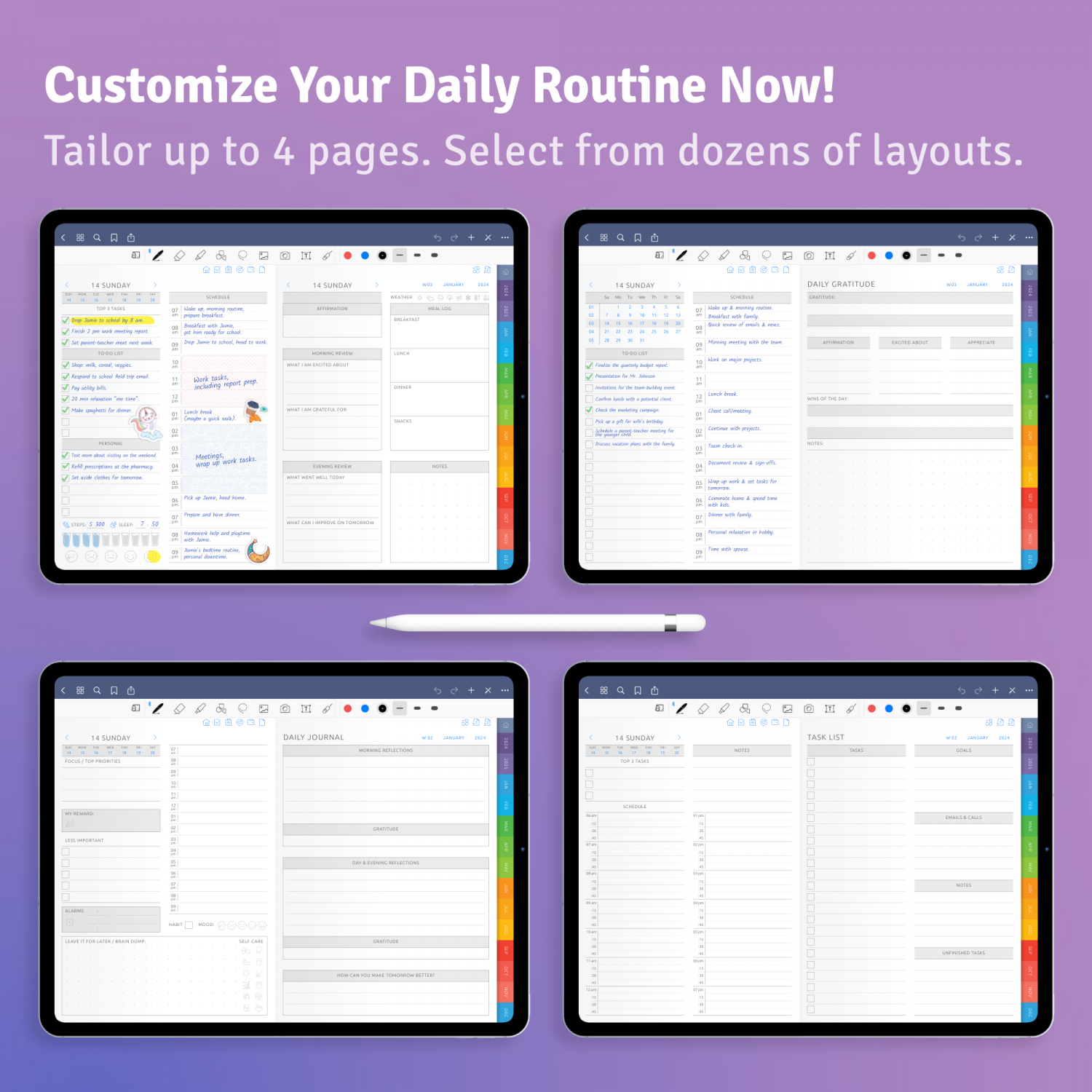 Daily pages and templates