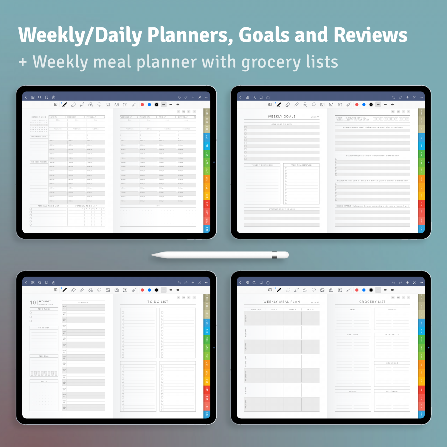 Download Daily Digital Planner PDF for GoodNotes, iPad
