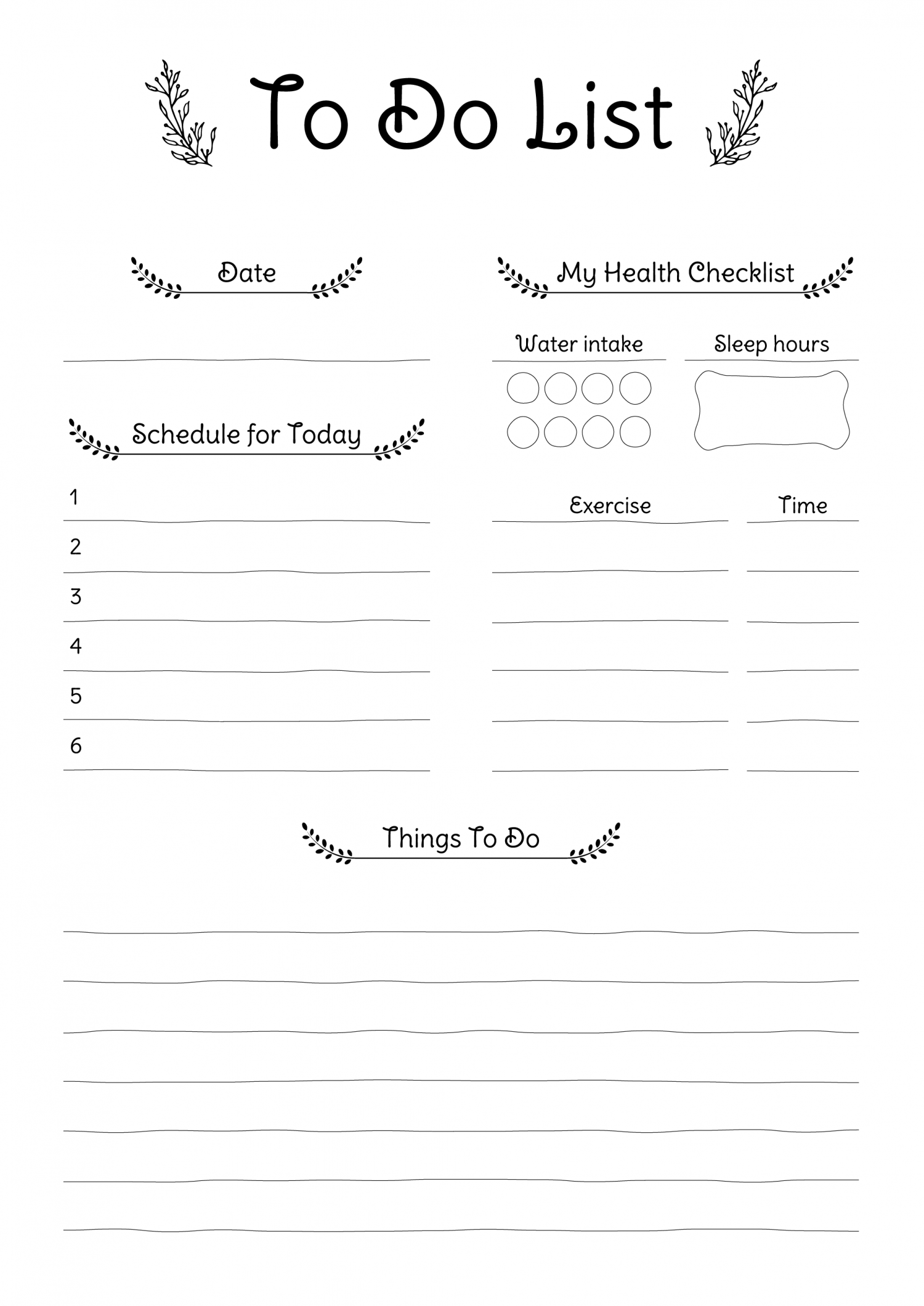 Free Printable Daily To Do List PDF Download