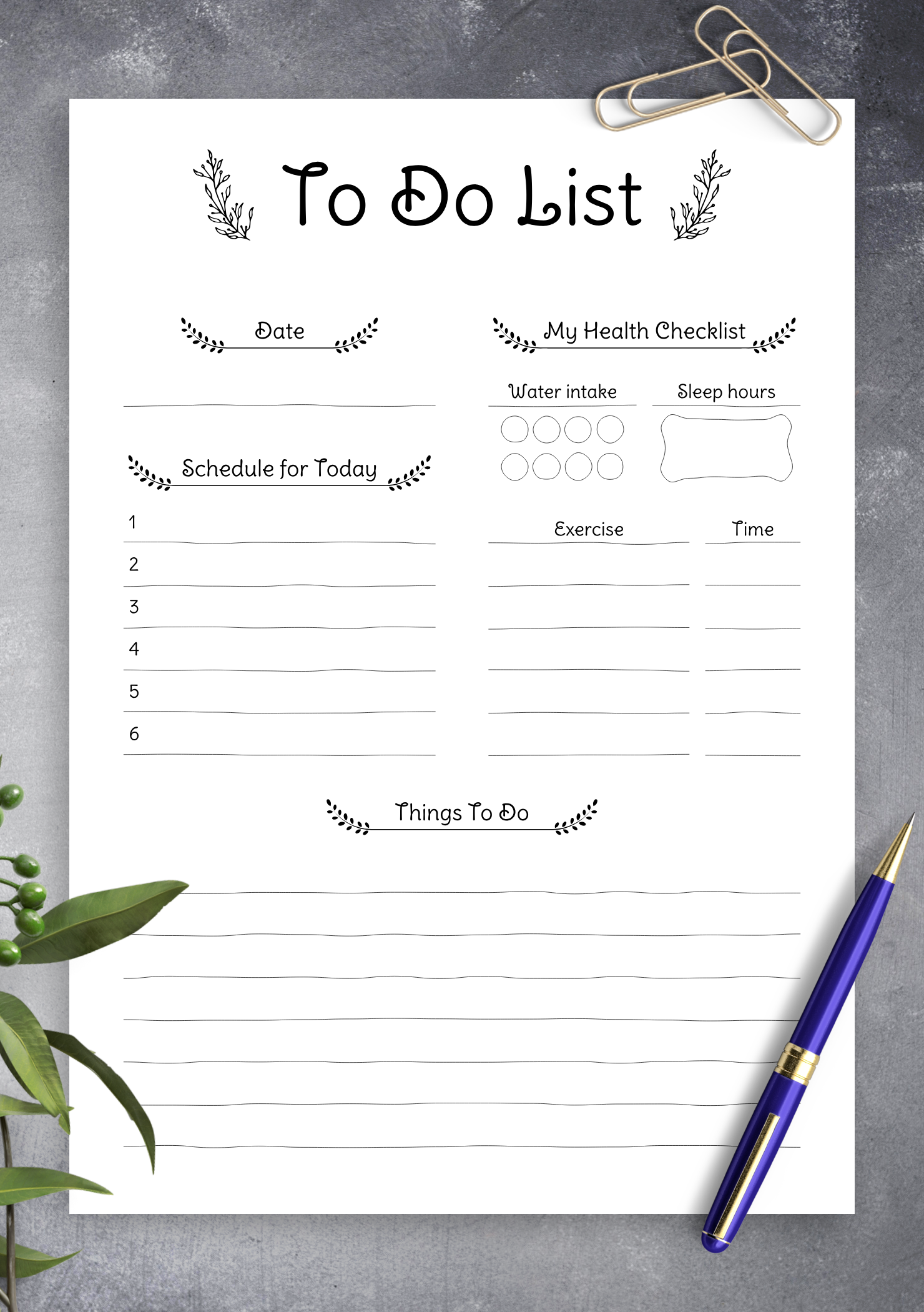 to do list template free download