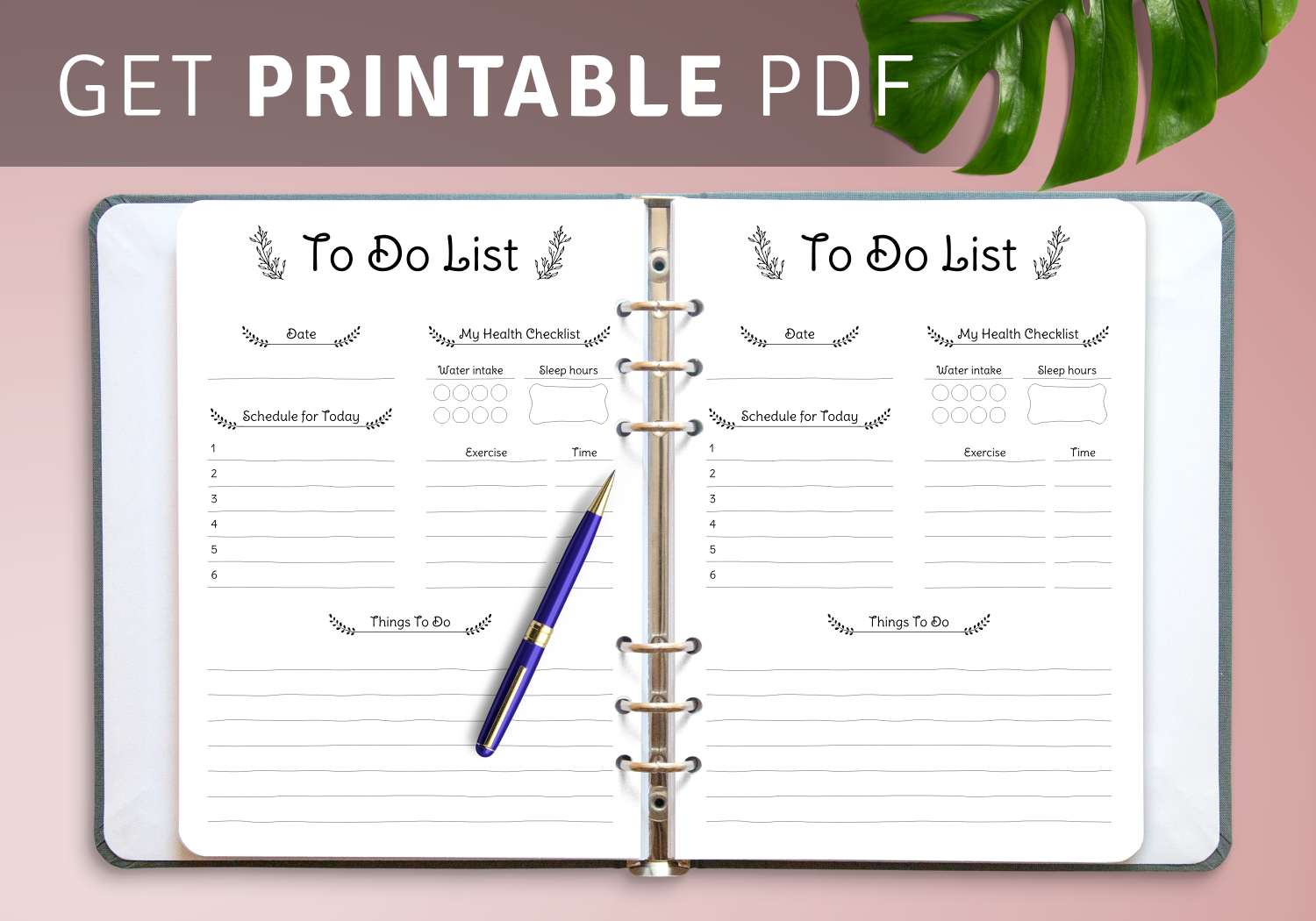 Download Printable Daily To Do List PDF Intended For Blank To Do List Template