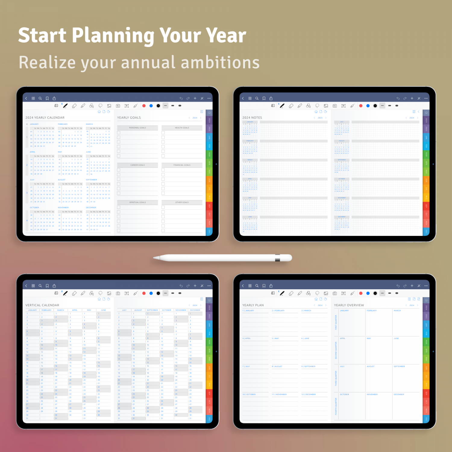 yearly layouts