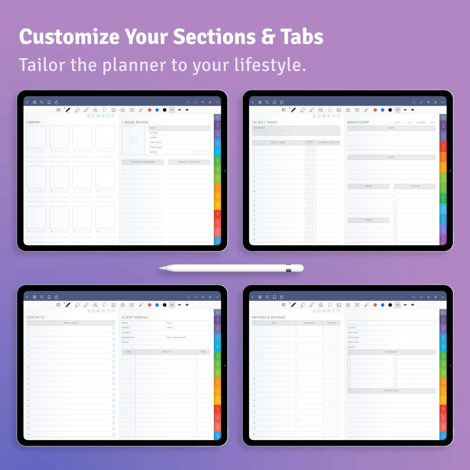 templates for section index and subject pages 