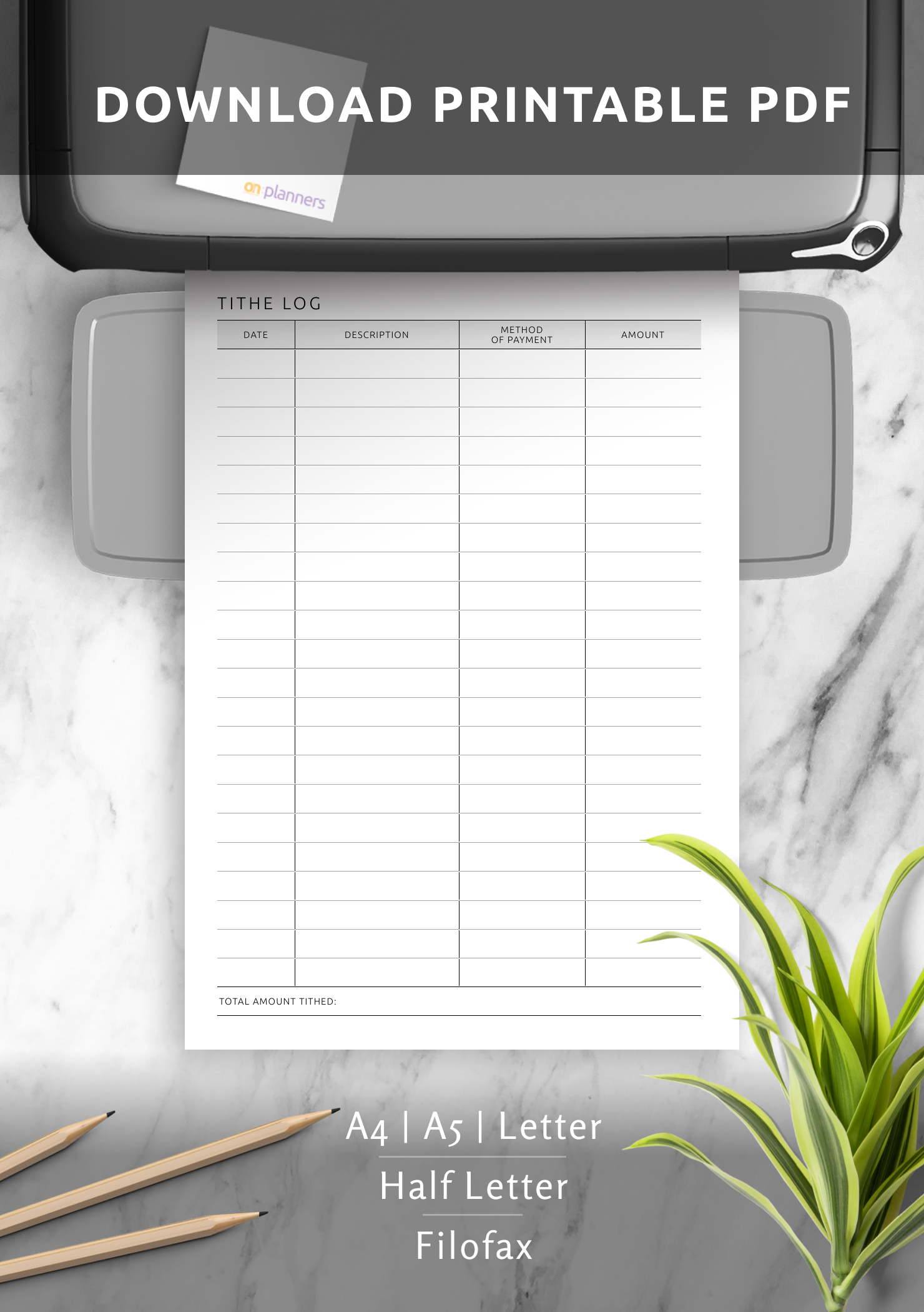 Letter A5 Size Paper A4 A5 Expense Tracker Planner Inserts Printable Download