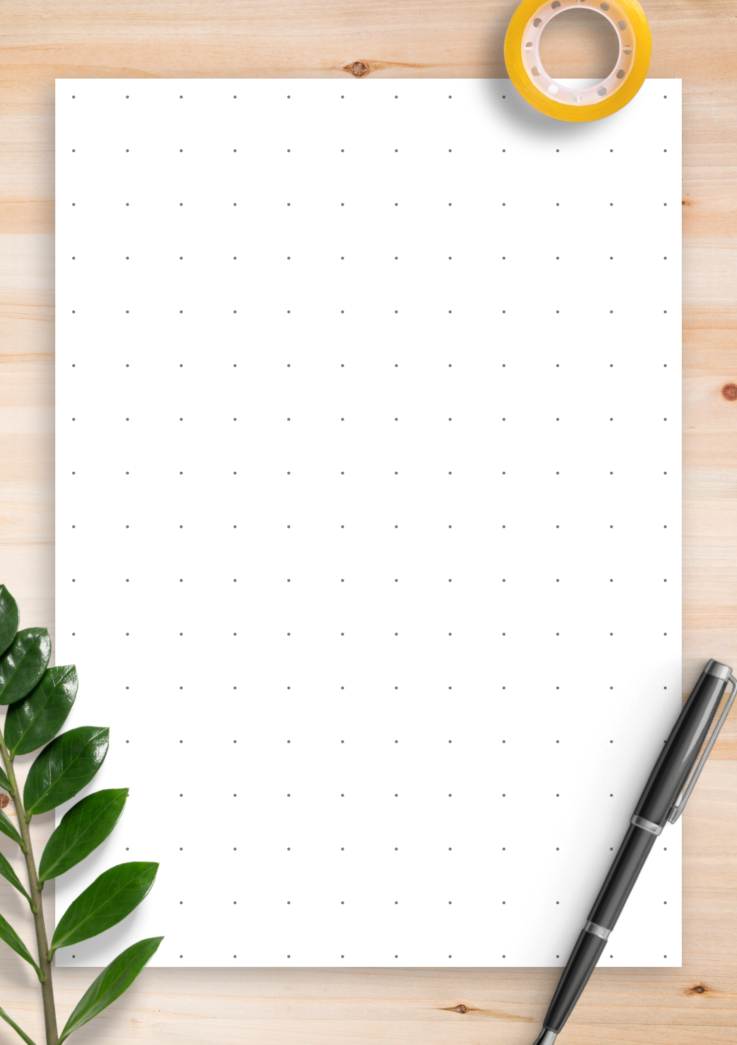 Download Printable Dot Grid Paper With 2 Dots Per Inch PDF