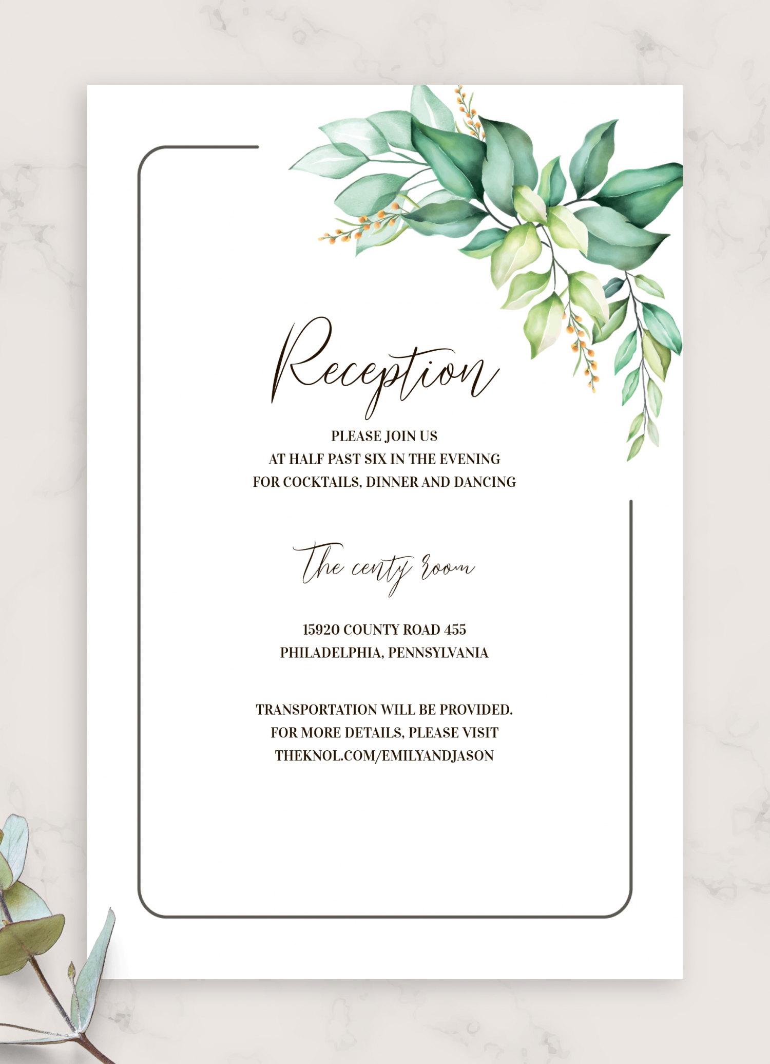 Wedding Rsvp Template