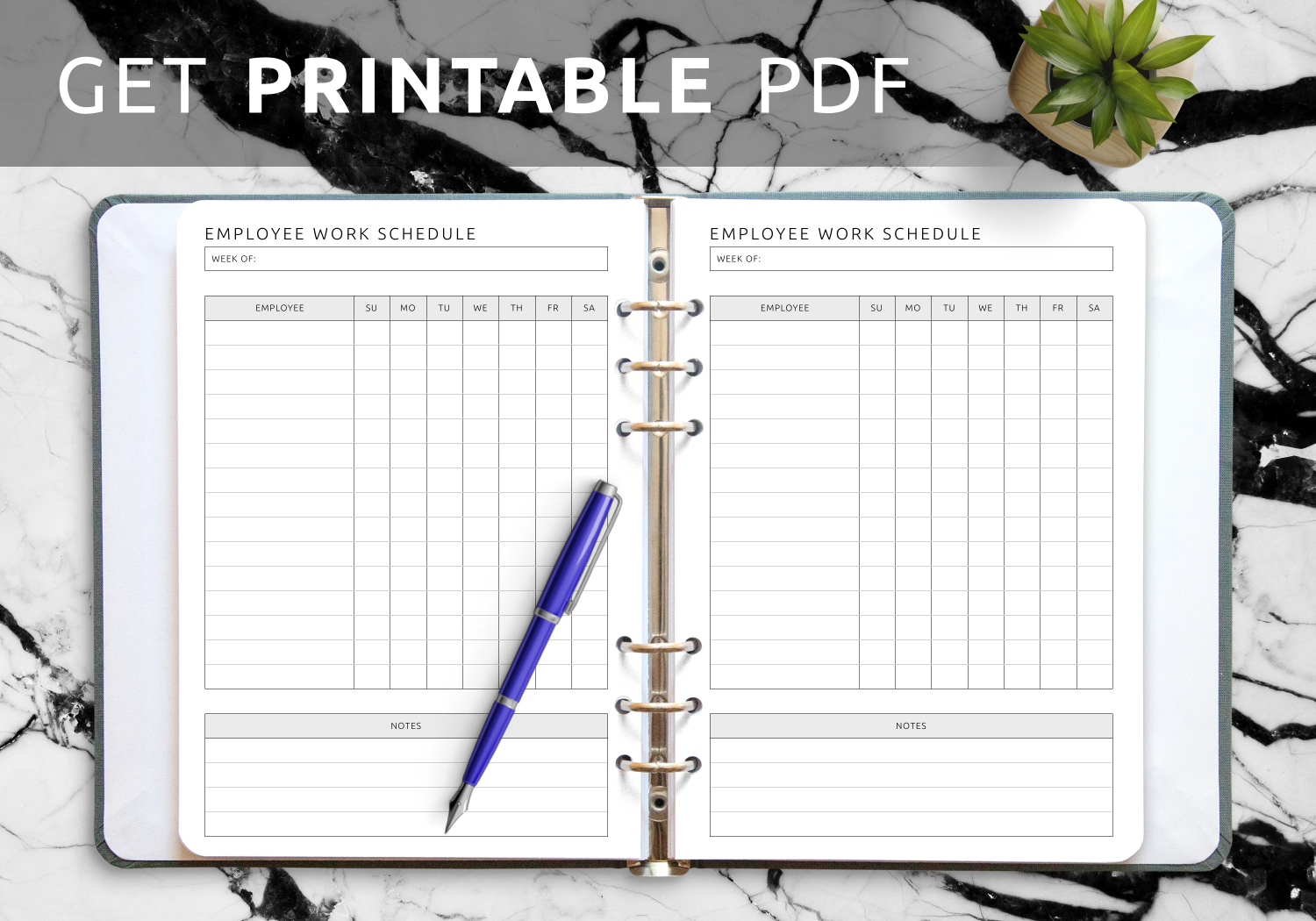 10 best free printable blank employee schedules printablee com free