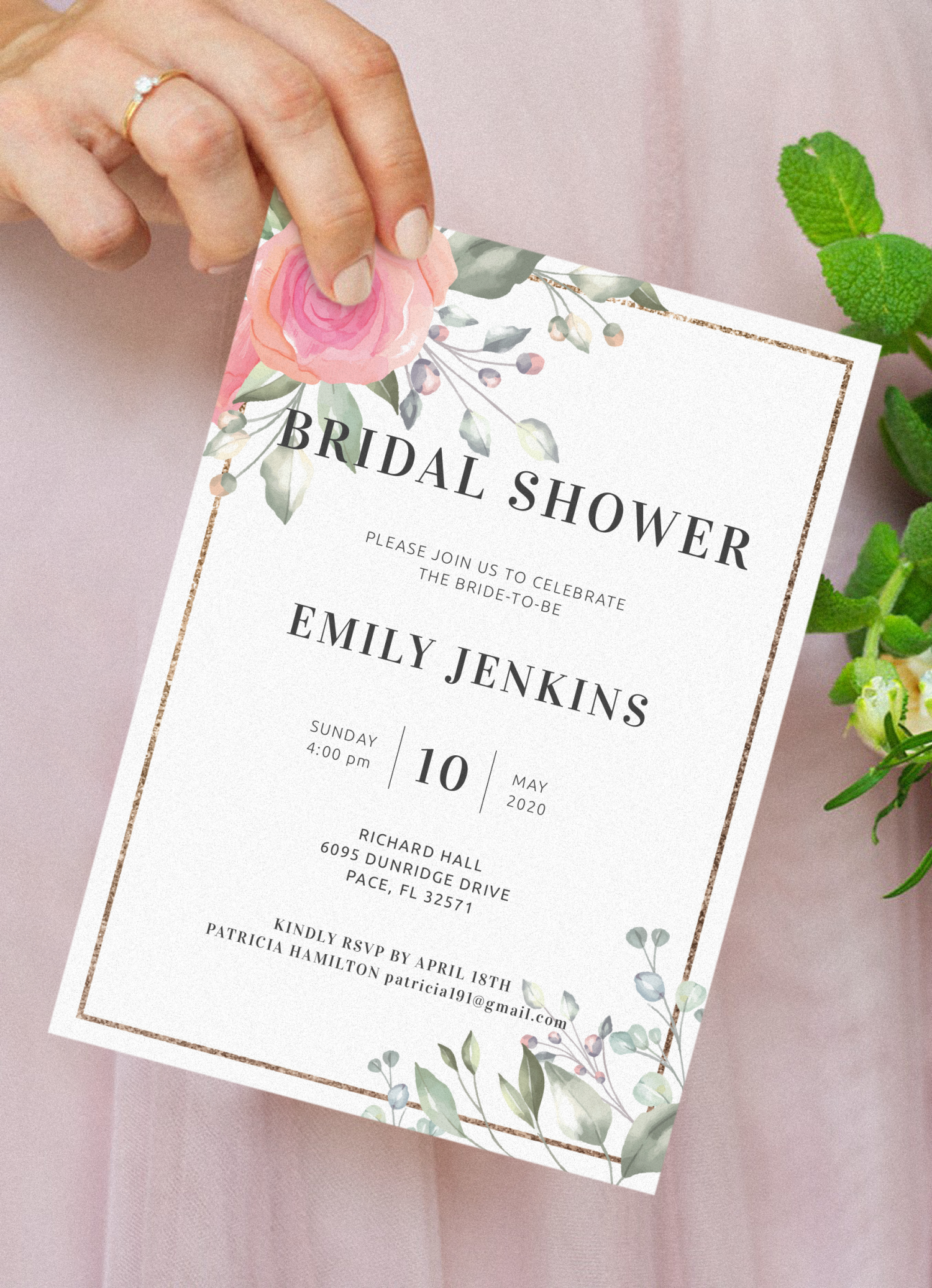 Diy Free Printable Bridal Shower Invitations