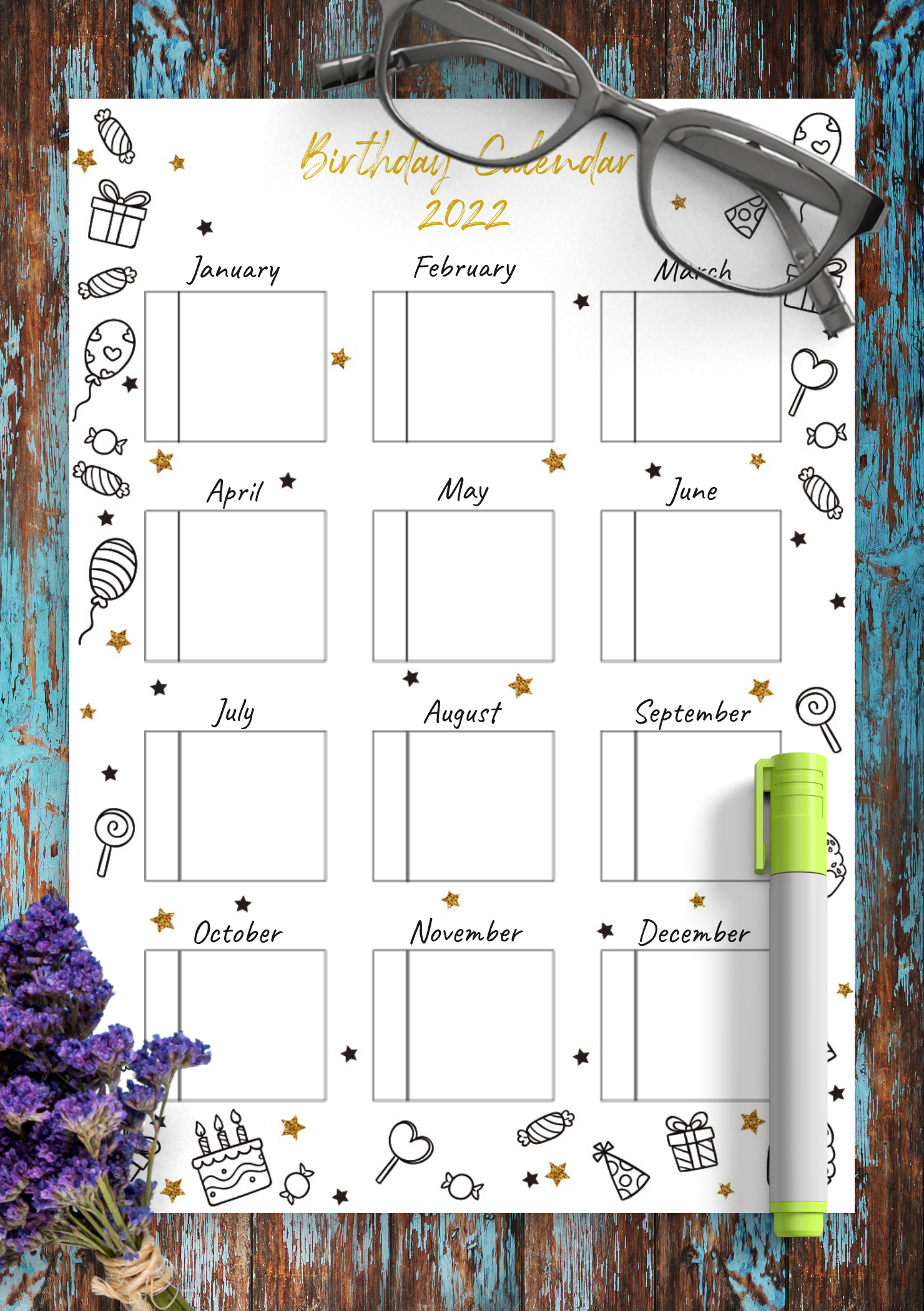 Birthday Calendars Free Printable Pdf Templates Birthday Calendar 14 