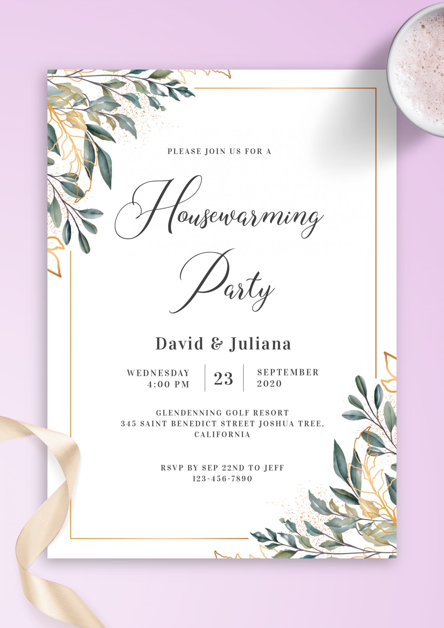 Housewarming invite store template