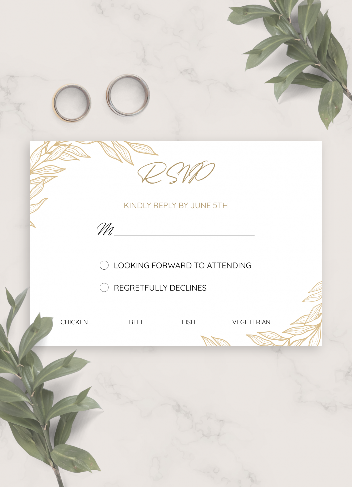 Free Printable Wedding Rsvp Card Templates