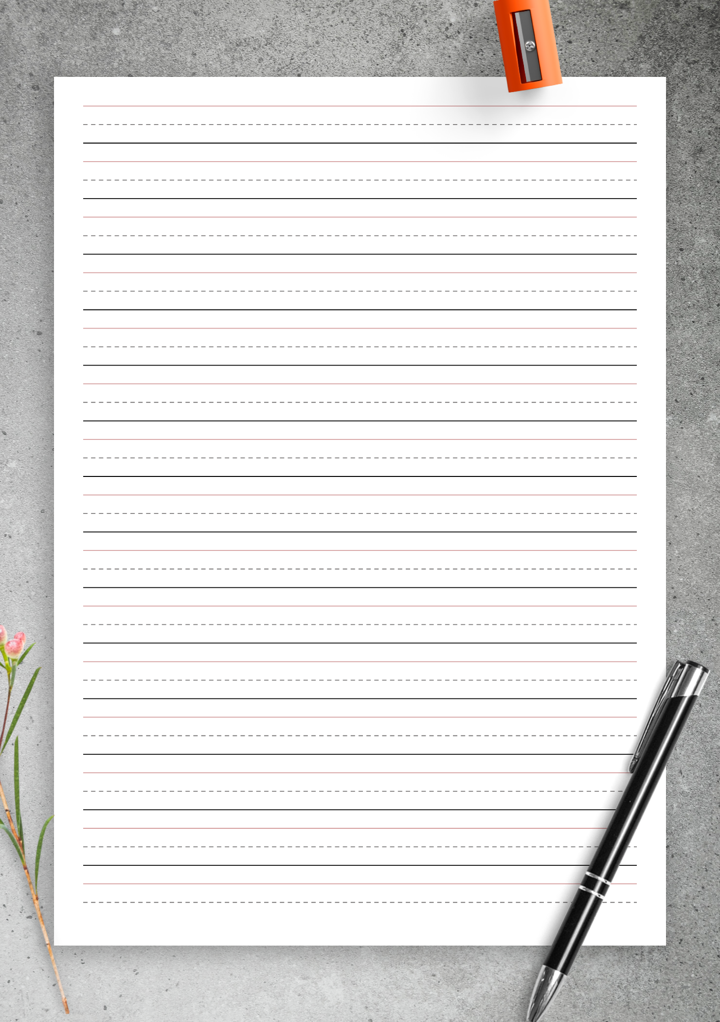 lined paper for writing