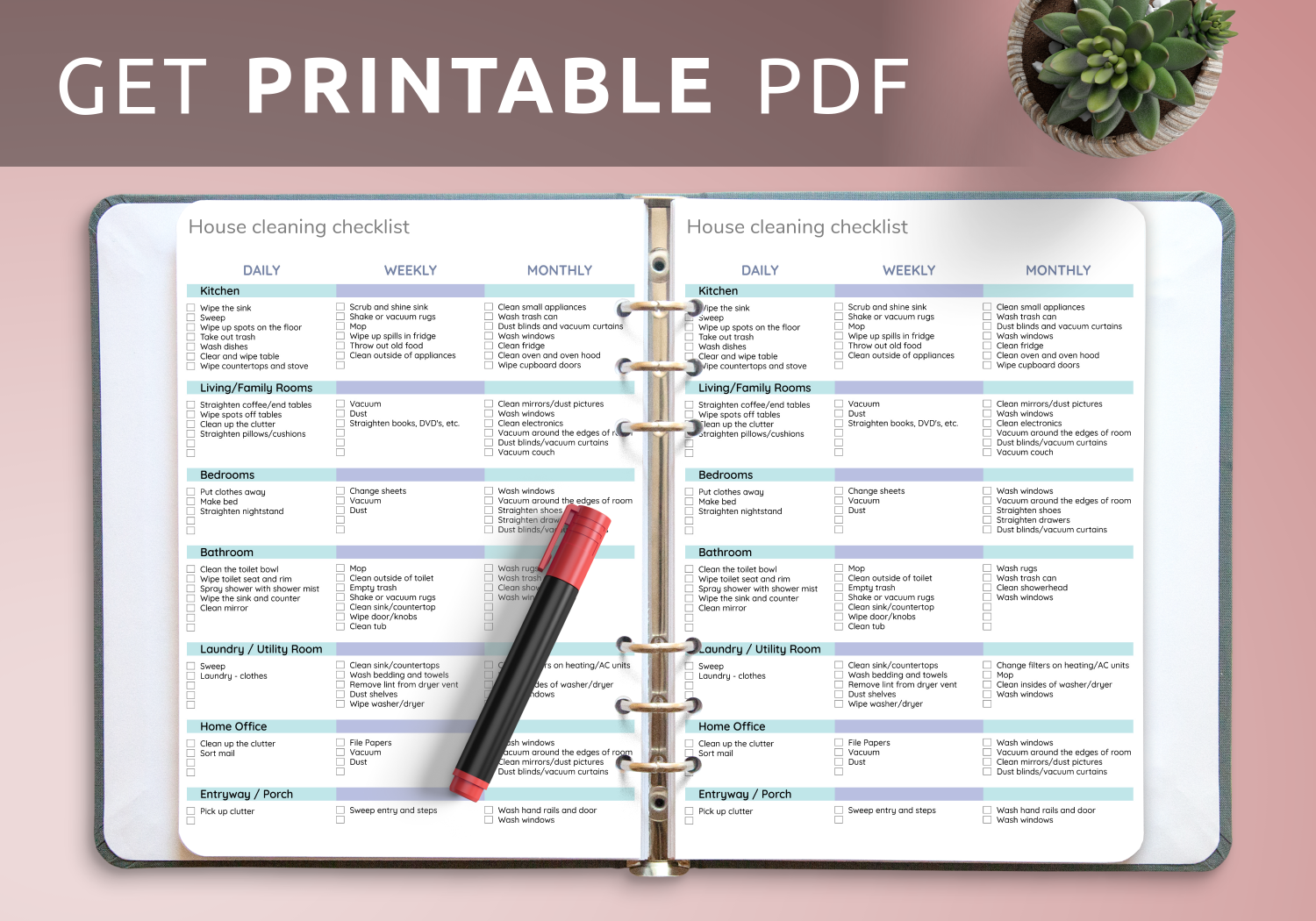 cleaning chart template