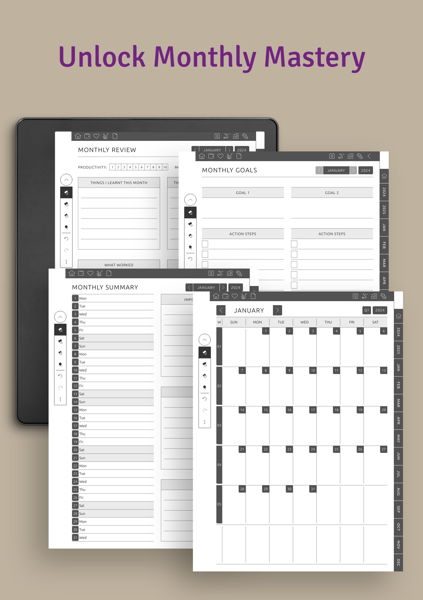 monthly templates