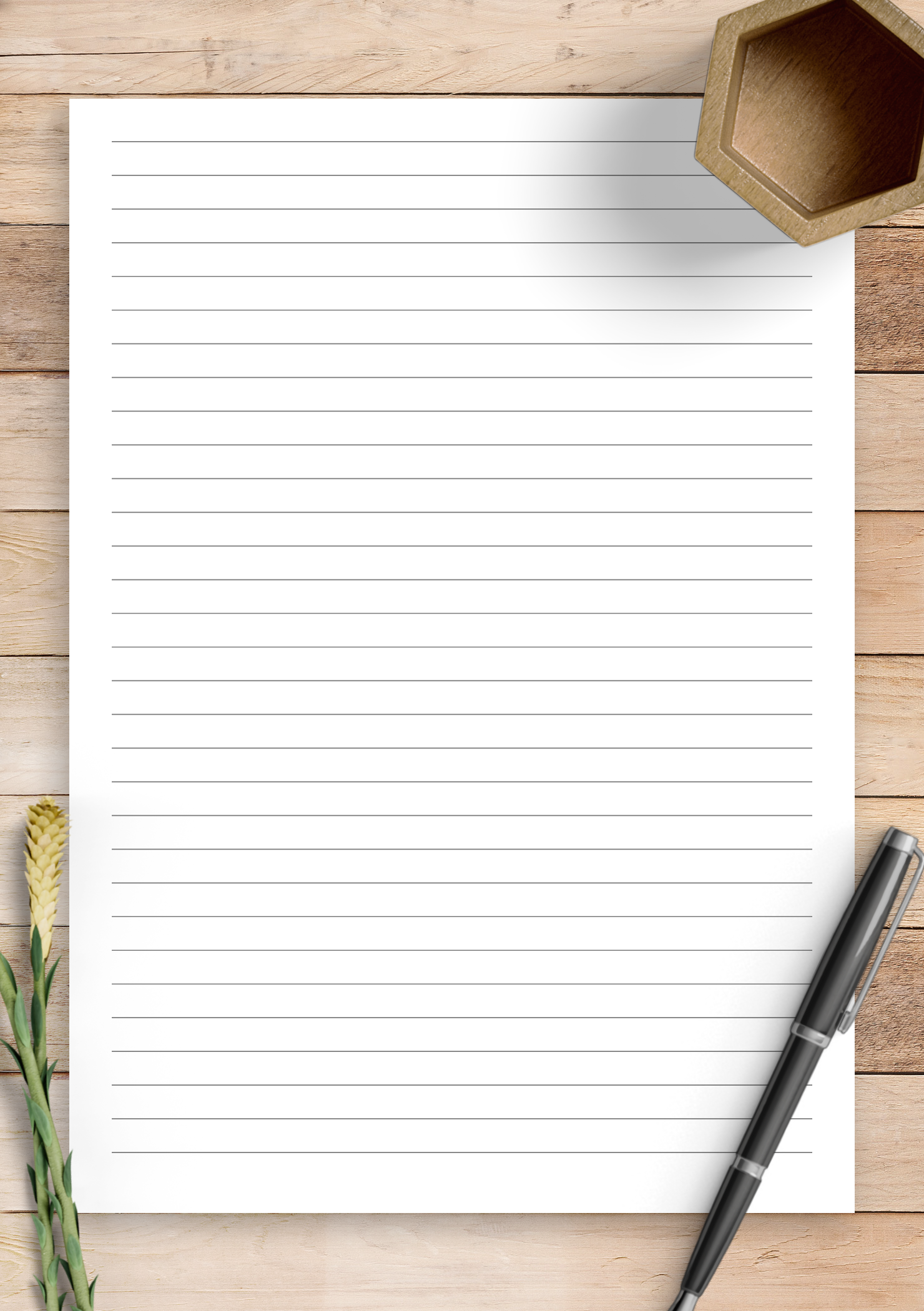 Download Printable Lined Paper Template Narrow Ruled 1 4 Inch PDF