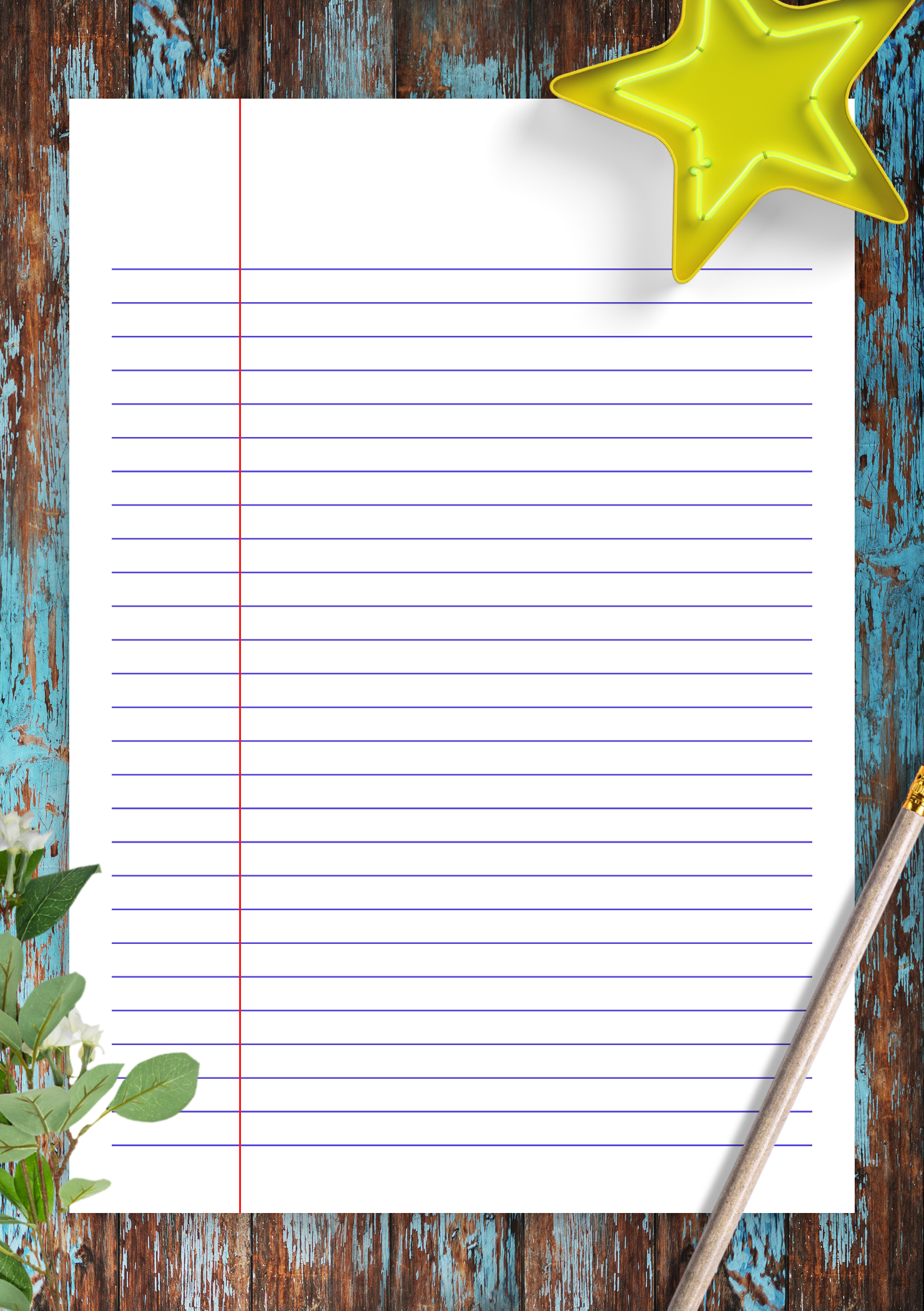 download printable lined paper template narrow ruled 635mm blue pdf