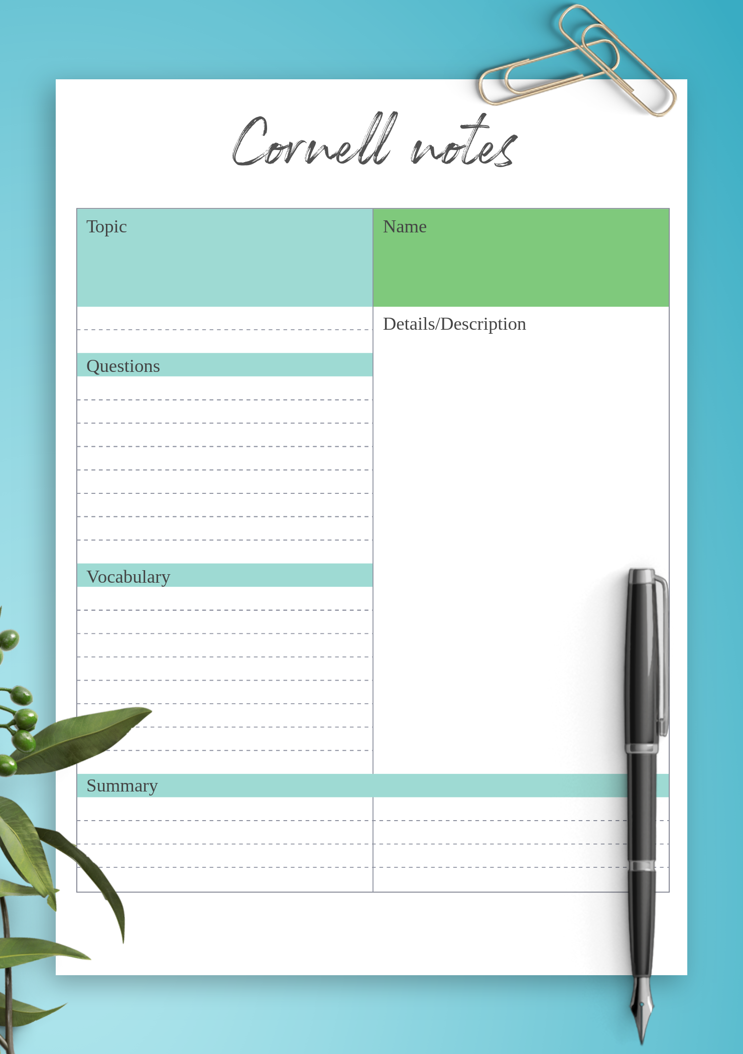 Free and customizable notes templates