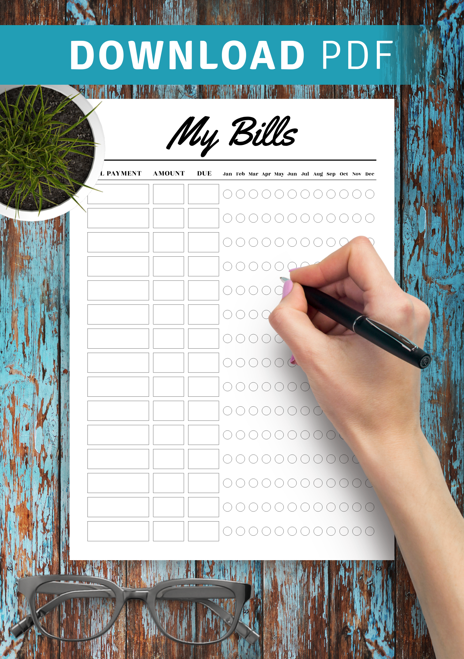 Bill Budget Planner Printable