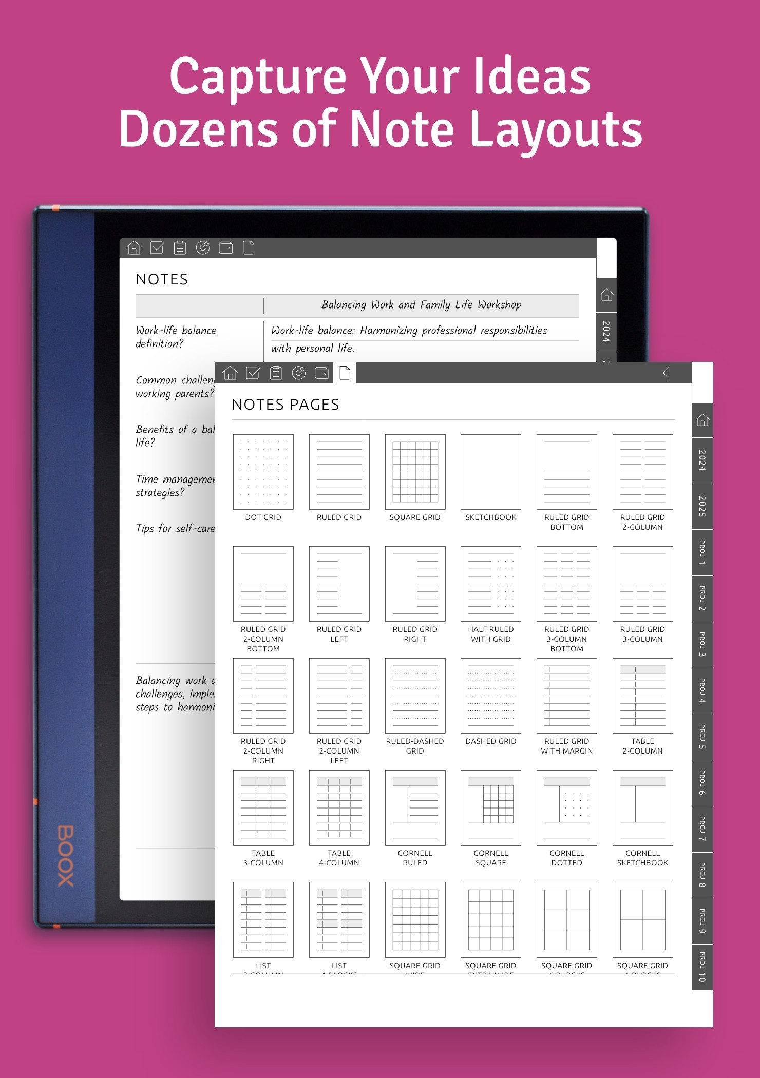 note-taking templates