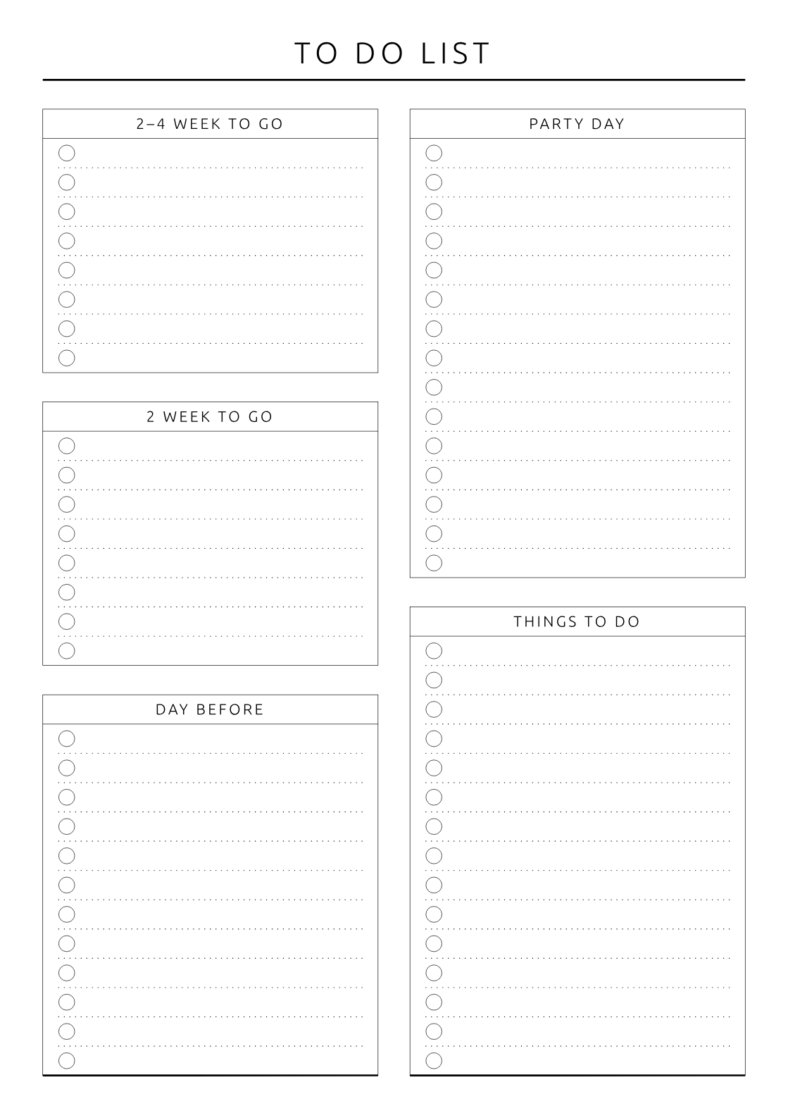 Download Printable Party Planner Original Style PDF